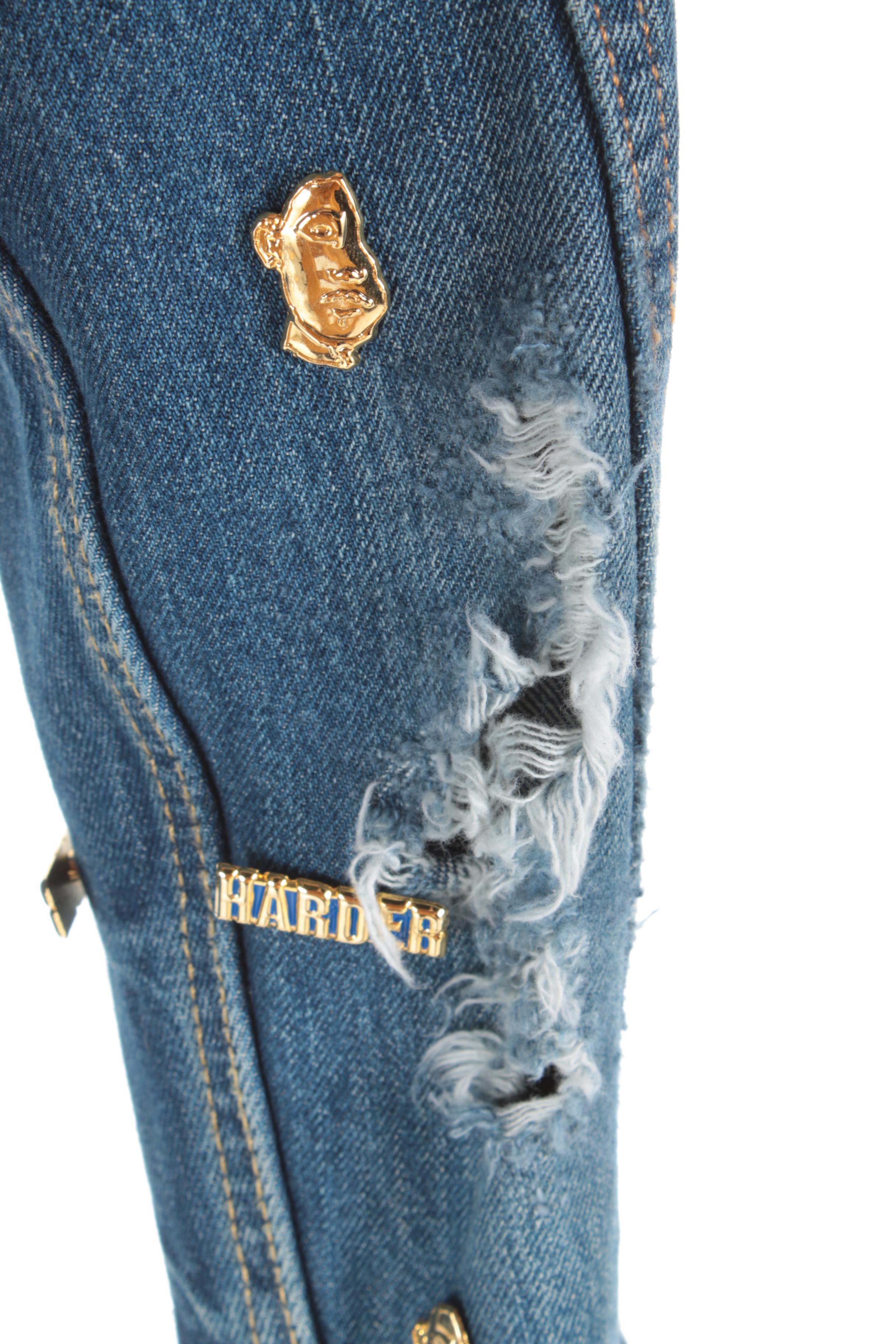 Levi Strauss & Co. Denim Jacket with Embroidery and Pin Accents