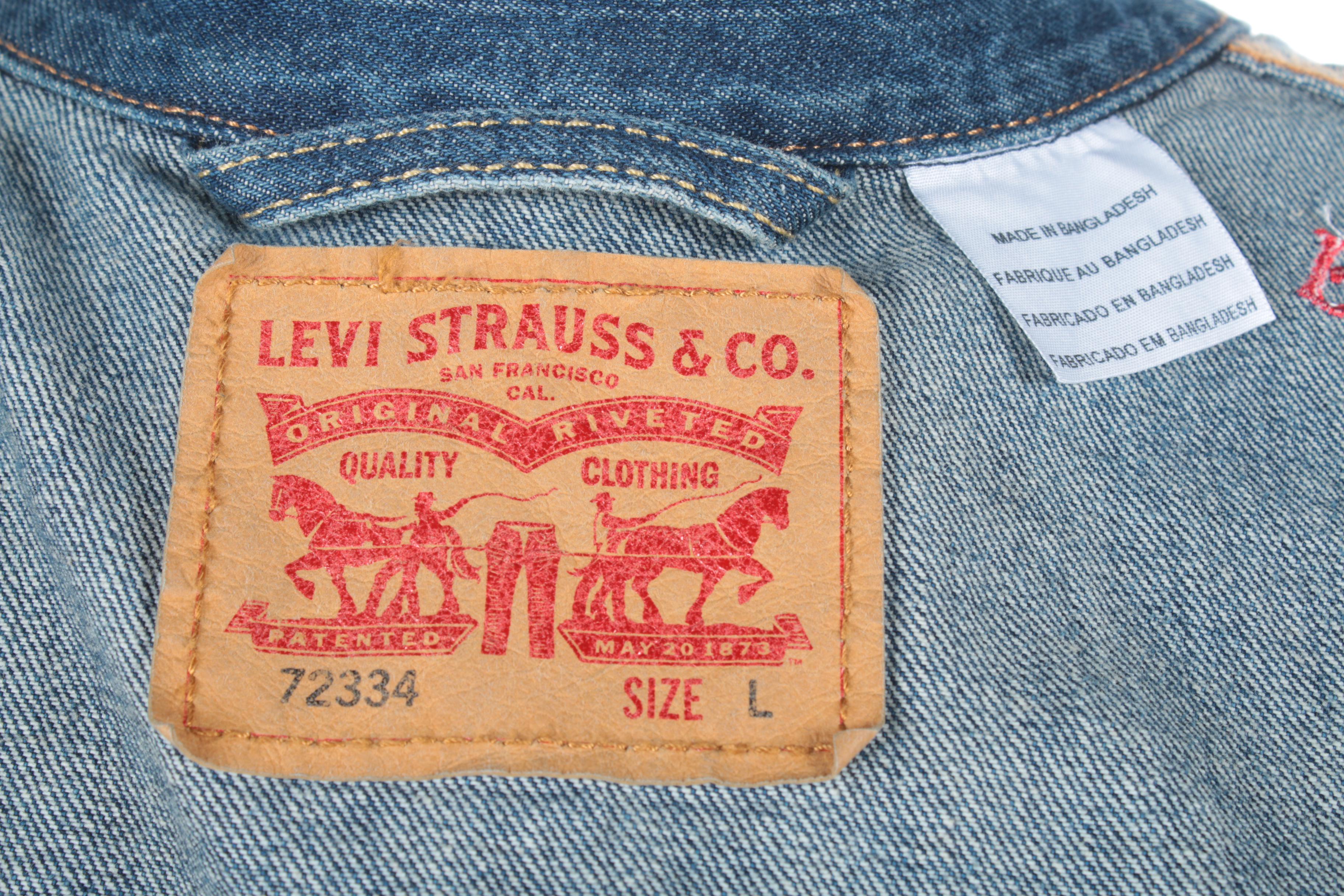 Levi Strauss & Co. Denim Jacket with Embroidery and Pin Accents