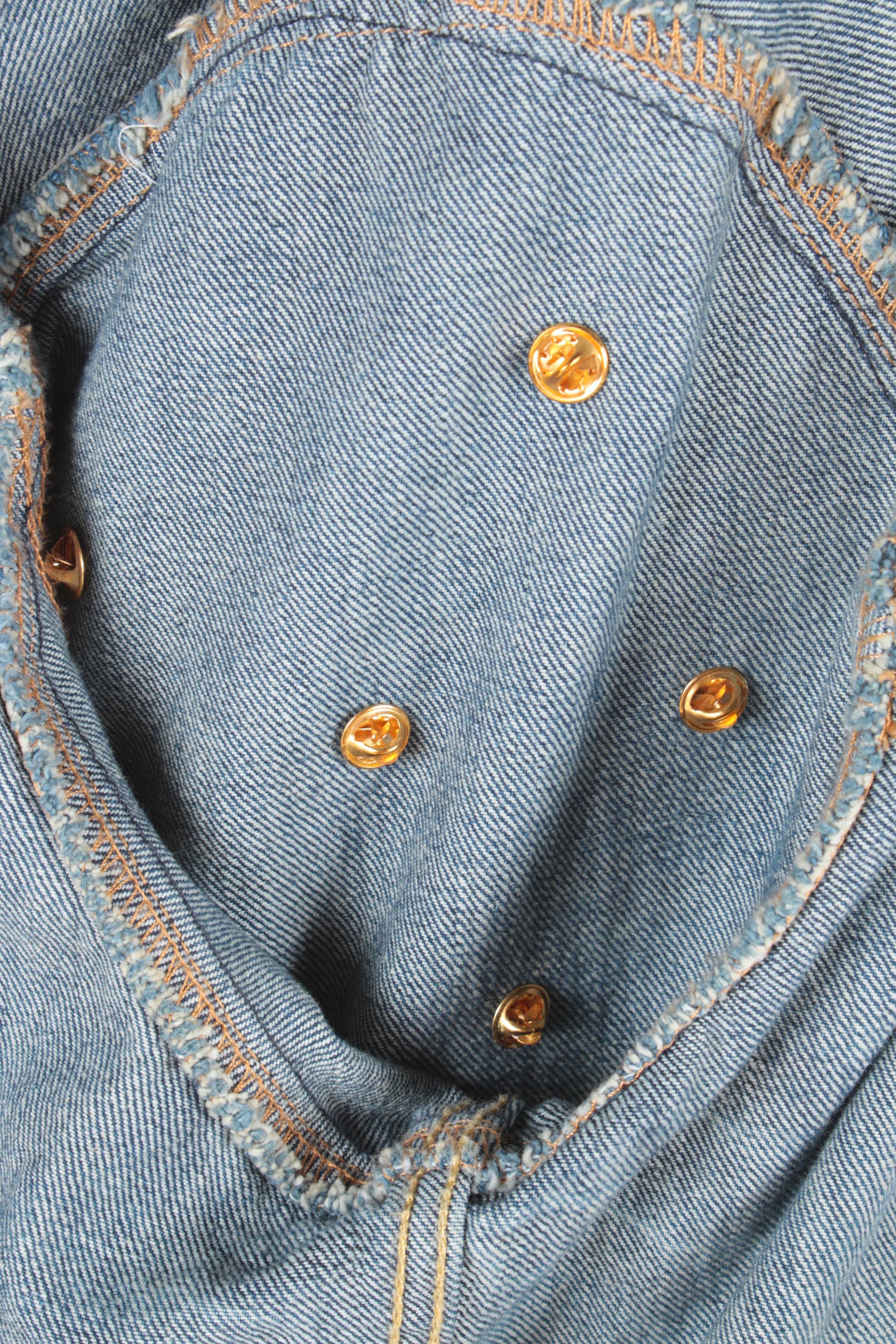 Levi Strauss & Co. Denim Jacket with Embroidery and Pin Accents