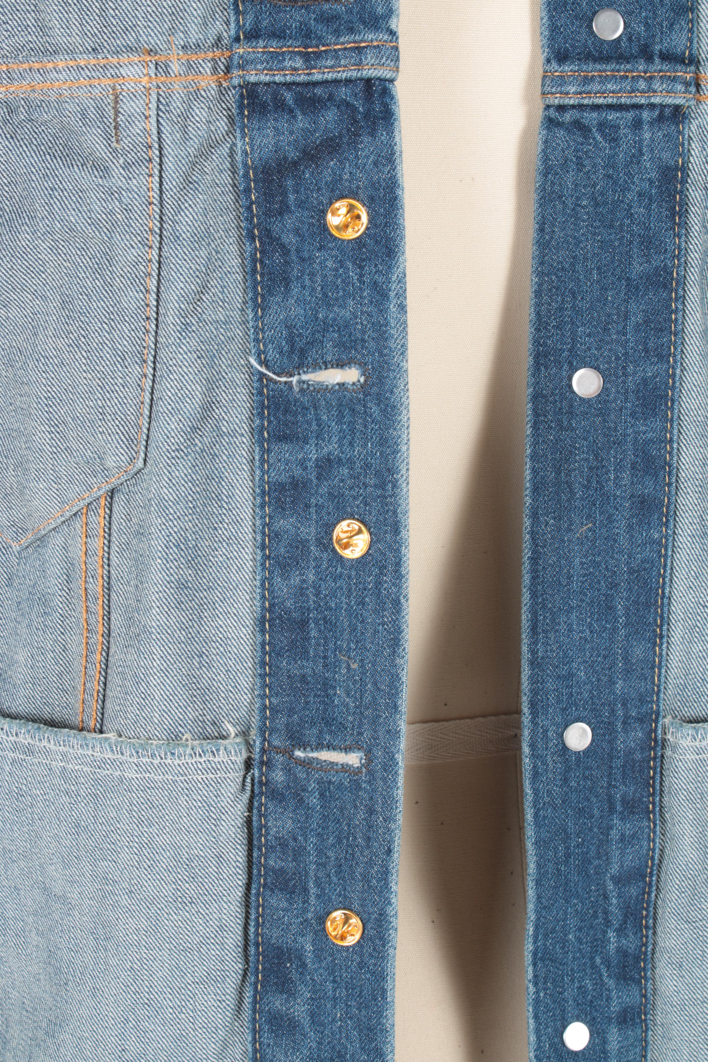 Levi Strauss & Co. Denim Jacket with Embroidery and Pin Accents