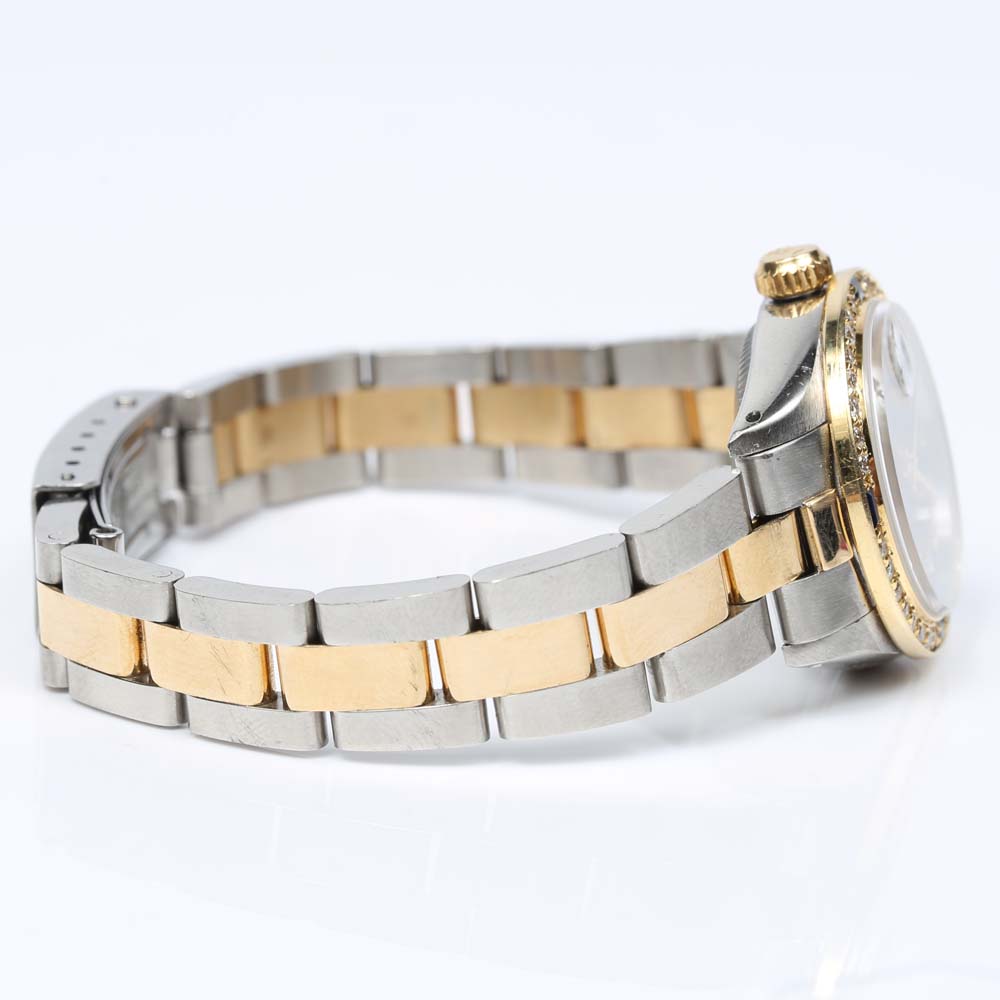 Rolex 18K Yellow Gold, Diamond and Sapphire Oyster Perpetual Datejust Watch