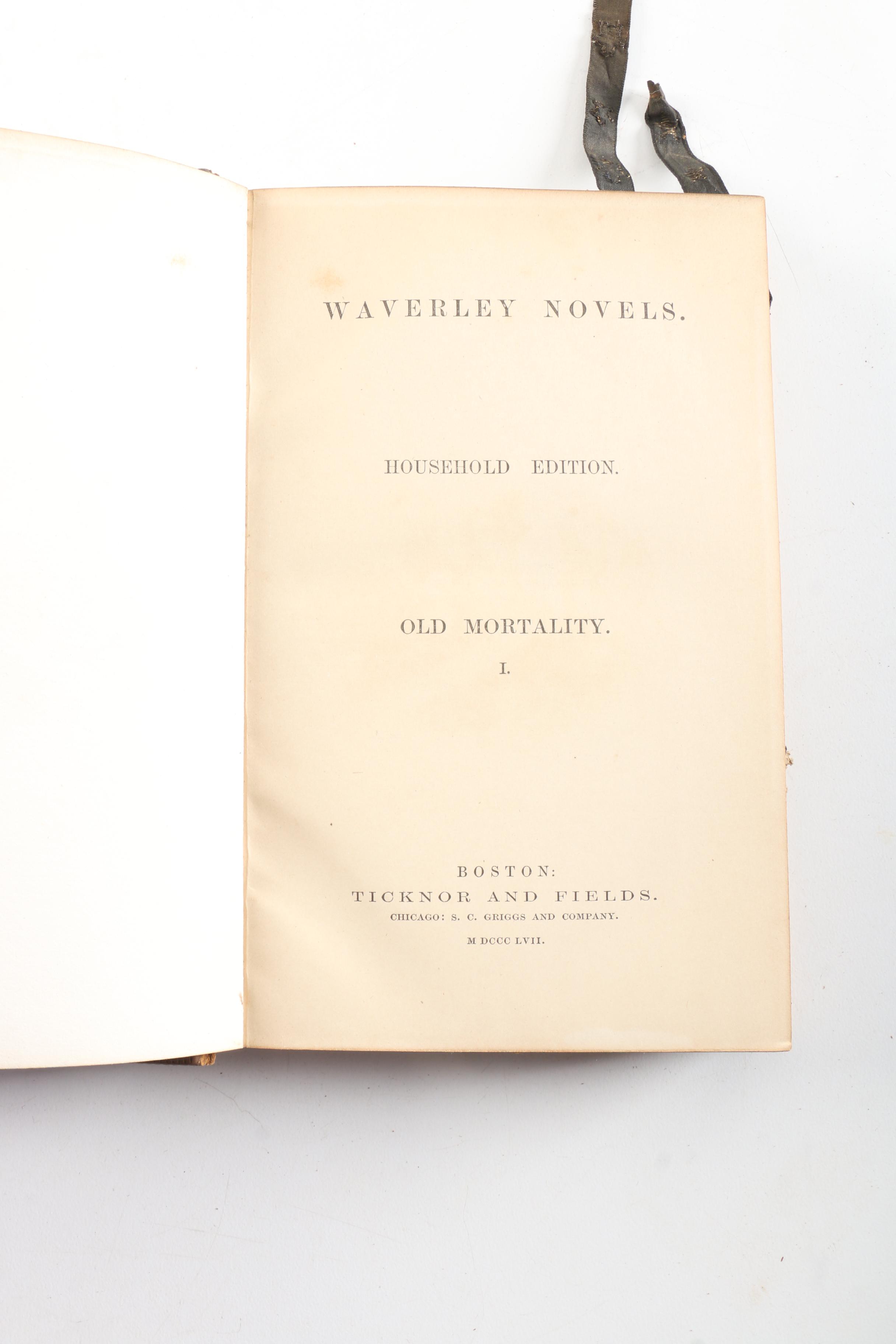 1857 Multi-Volume Set of "Waverley Novels" by Walter Scott