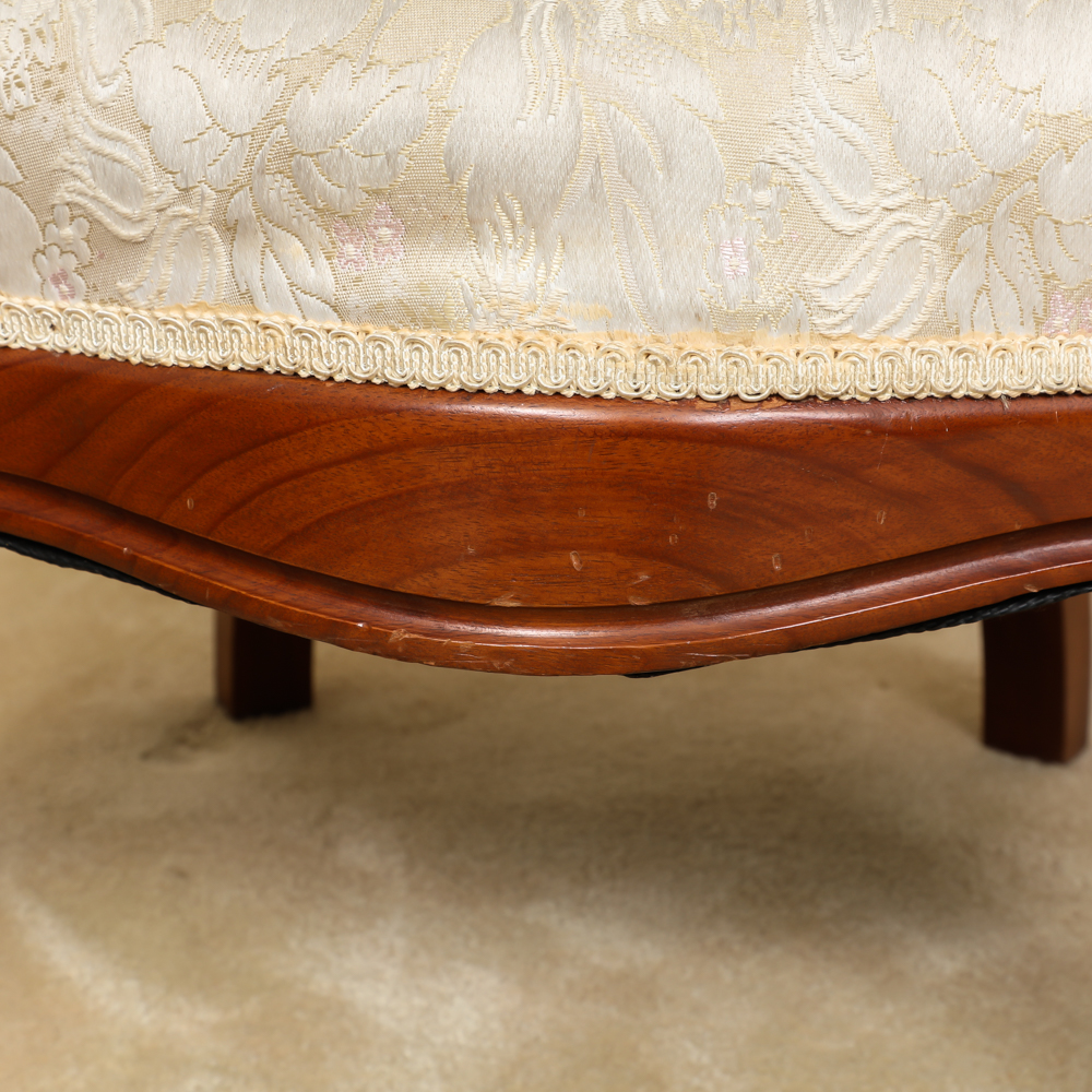 Antique Upholstered and Carved Victorian Parlor Chair