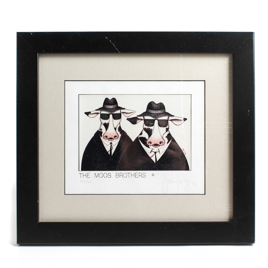 John Long Vintage Limited Edition Giclee "The Moos Brothers"