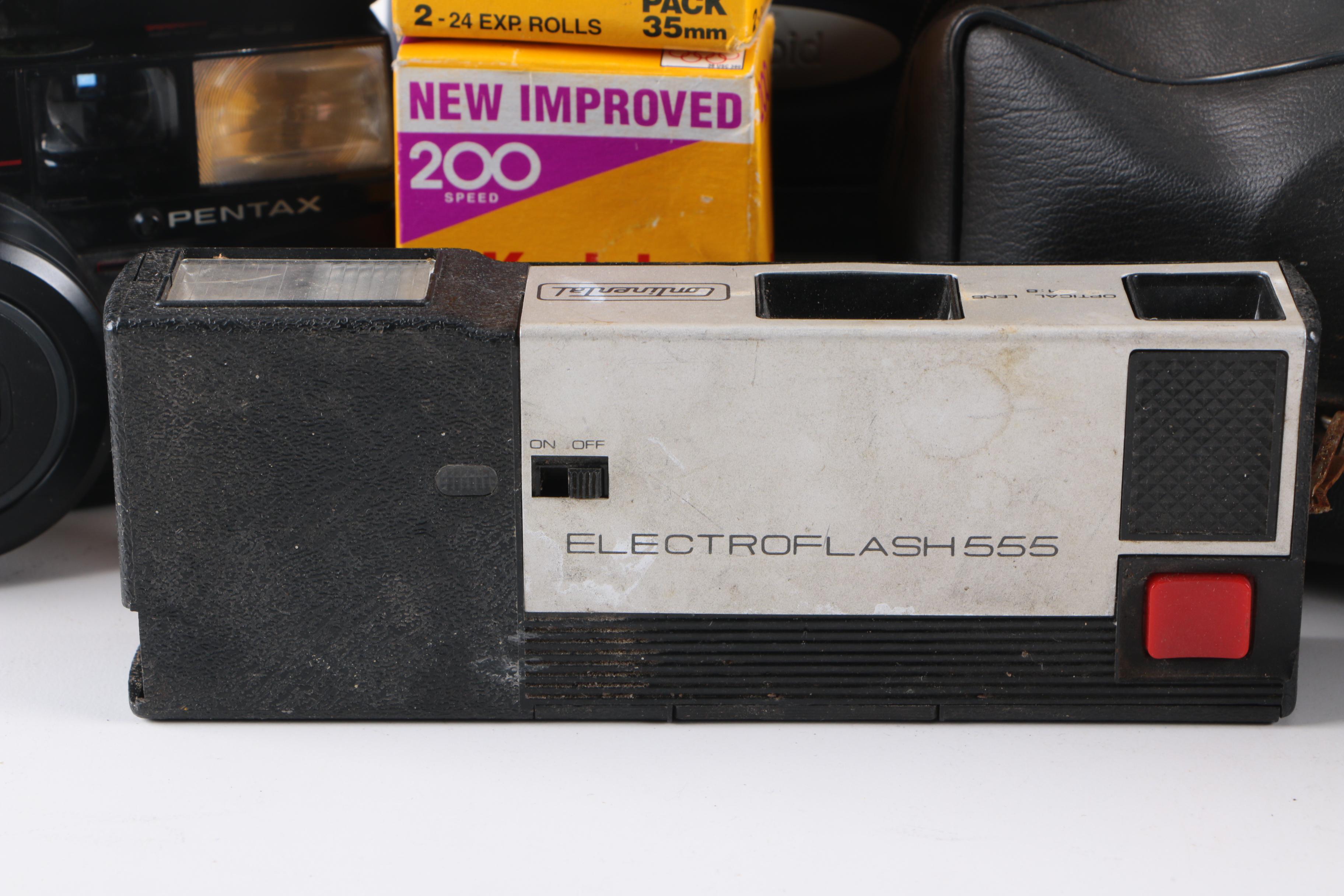 Still Cameras Including Polaroid 600, Square Shooter 2, and Swinger Model 20