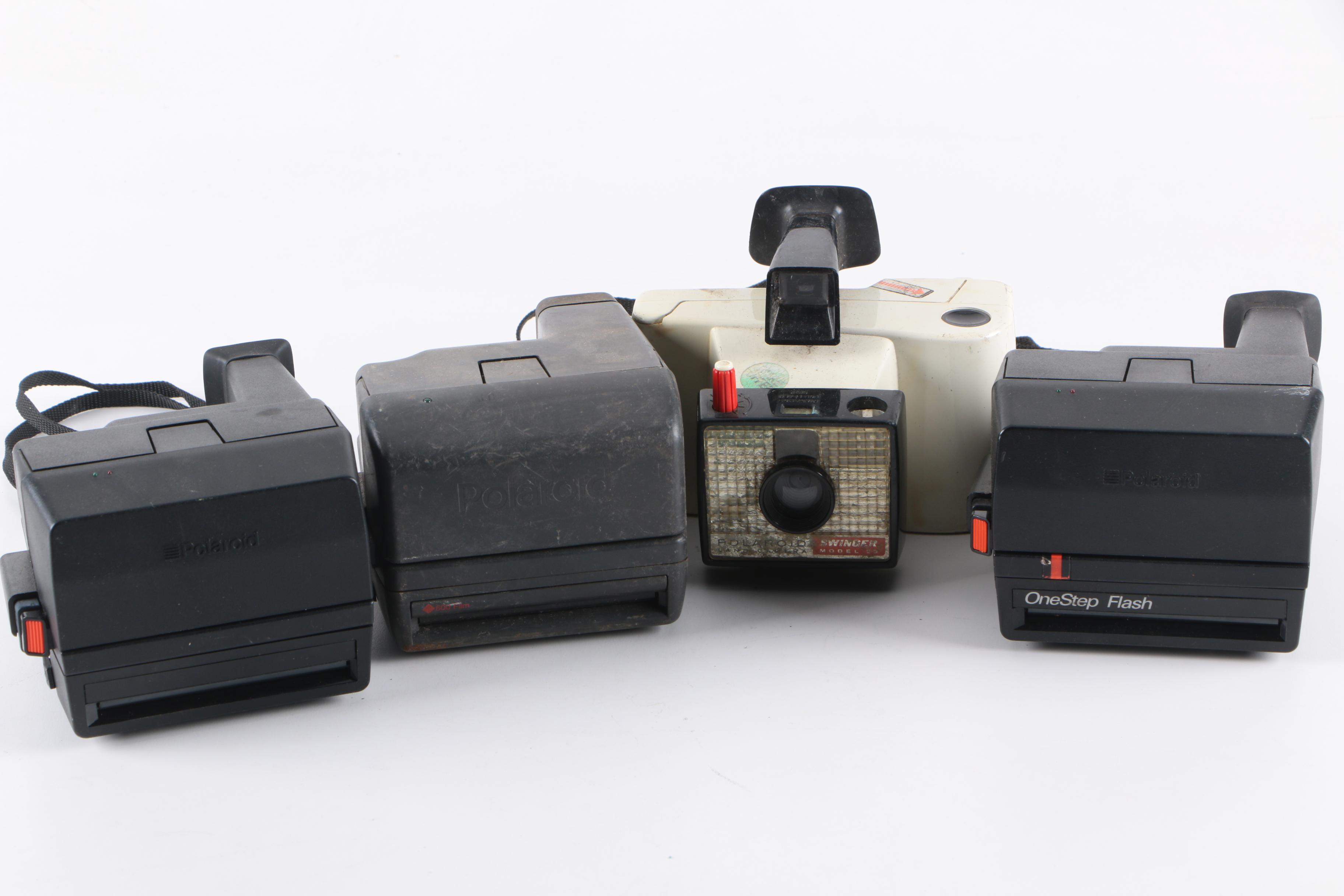 Still Cameras Including Polaroid 600, Square Shooter 2, and Swinger Model 20
