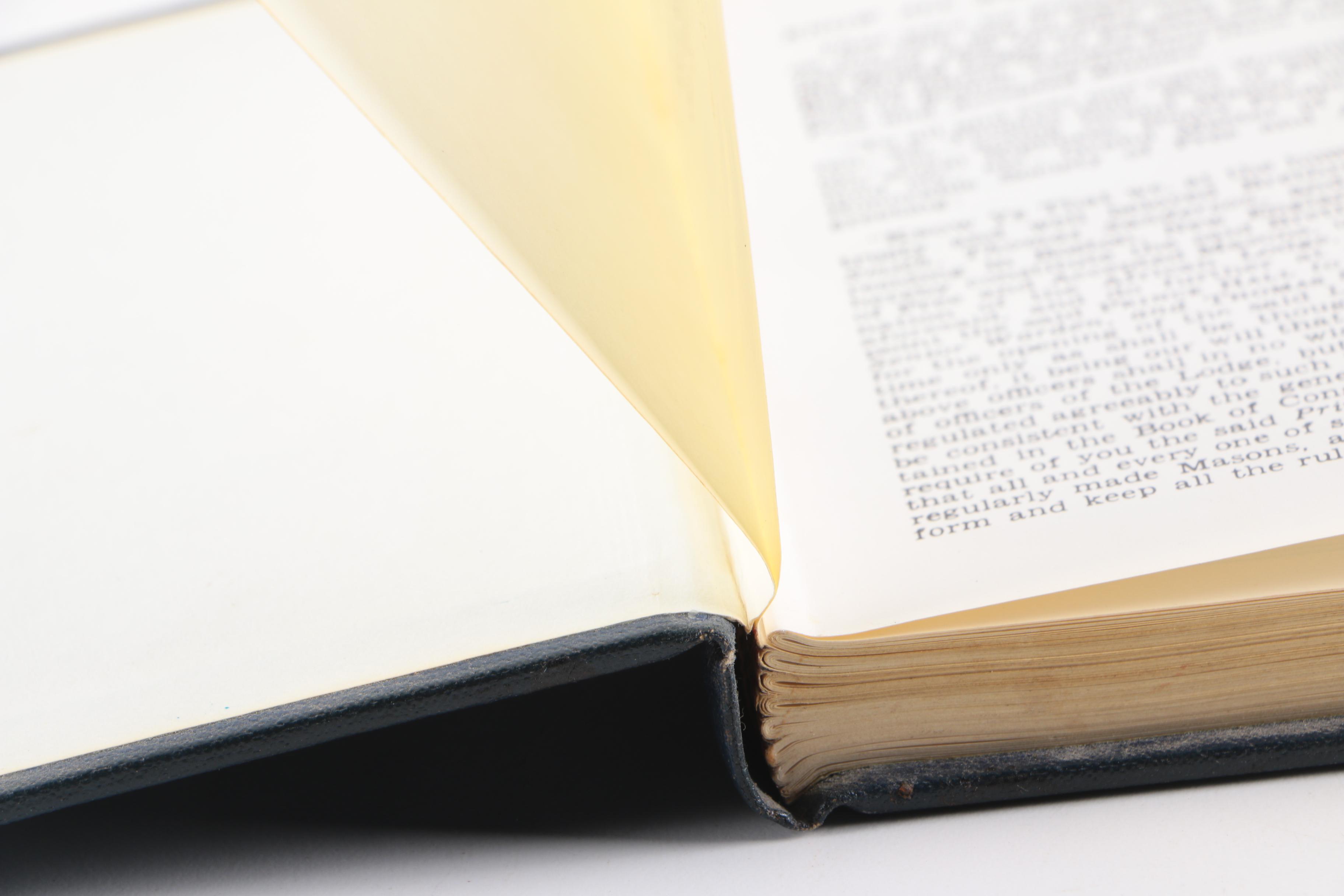 1926 Masonic Ritual Book