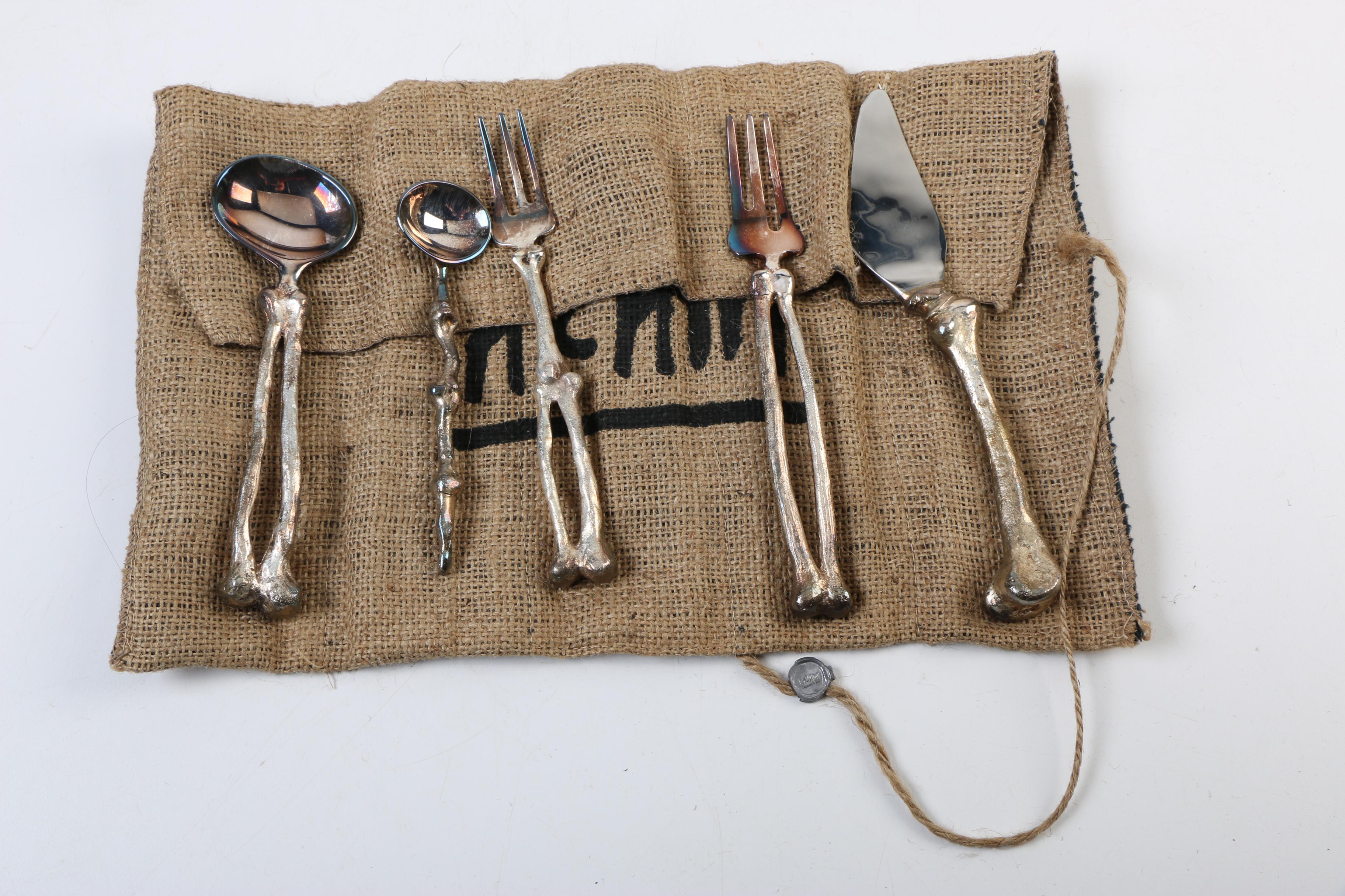 Michael Aram "Bone" Silver Plate Flatware