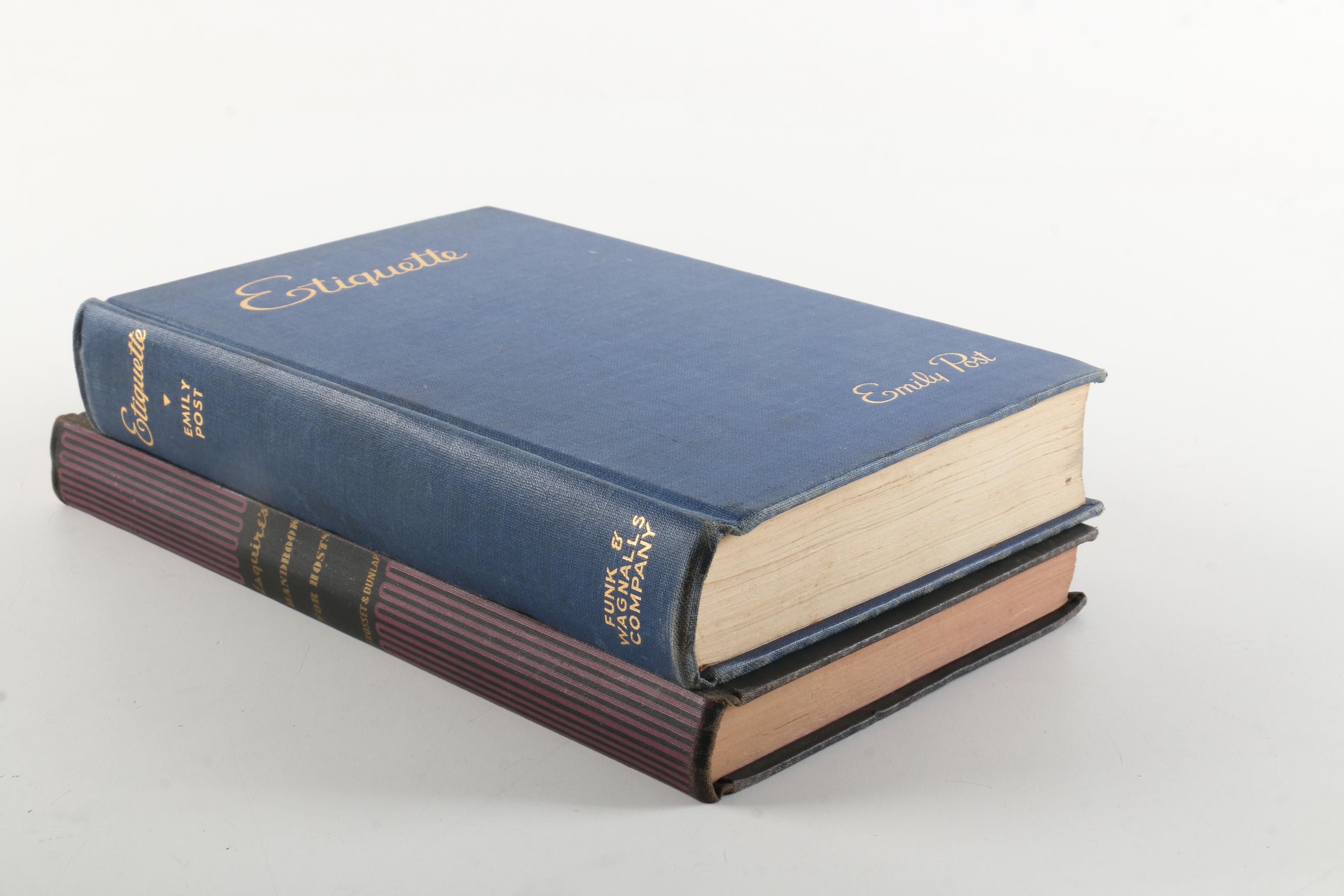 1950 Emily Post's "Etiquette" and "Esquire's Handbook for Hosts"