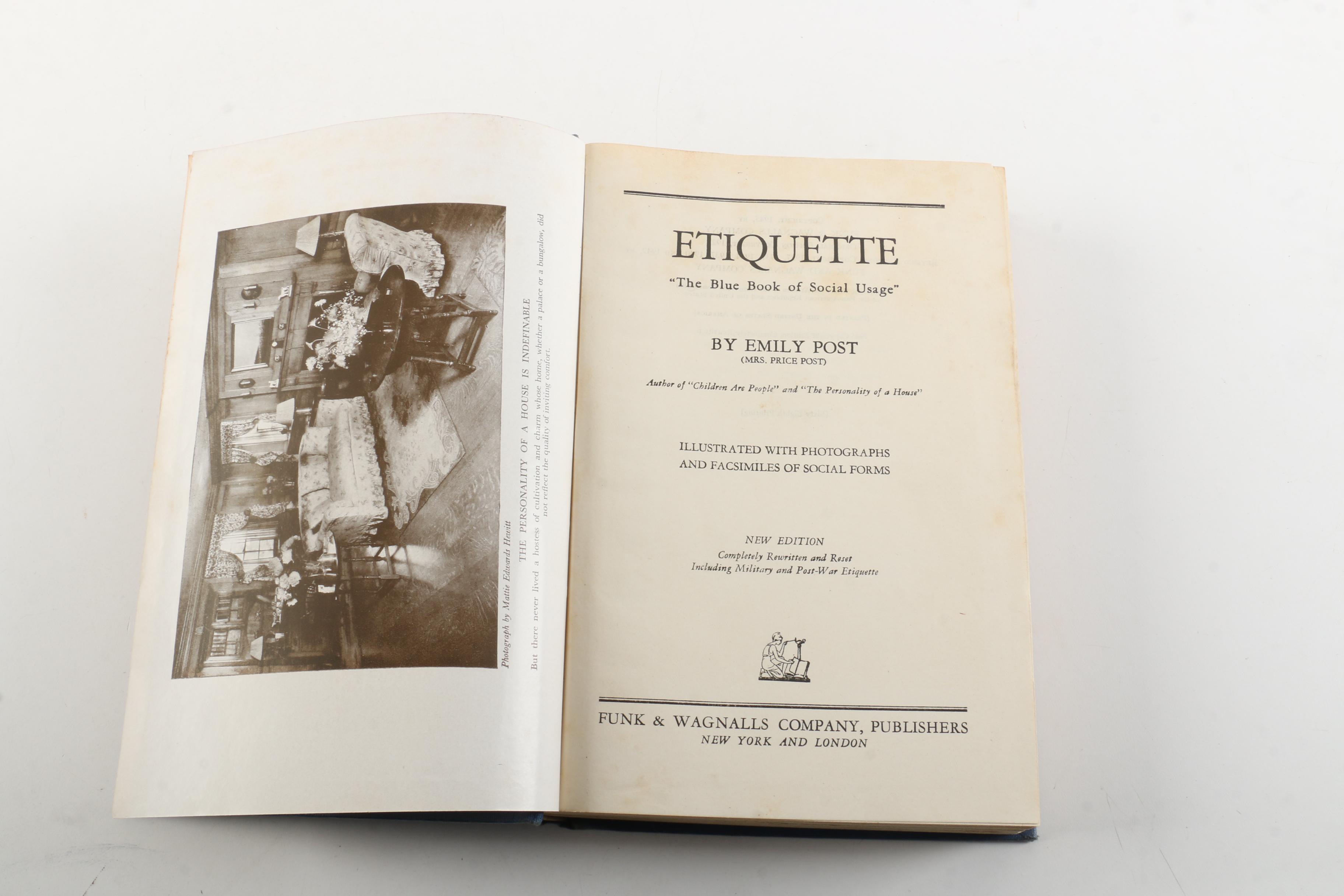 1950 Emily Post's "Etiquette" and "Esquire's Handbook for Hosts"