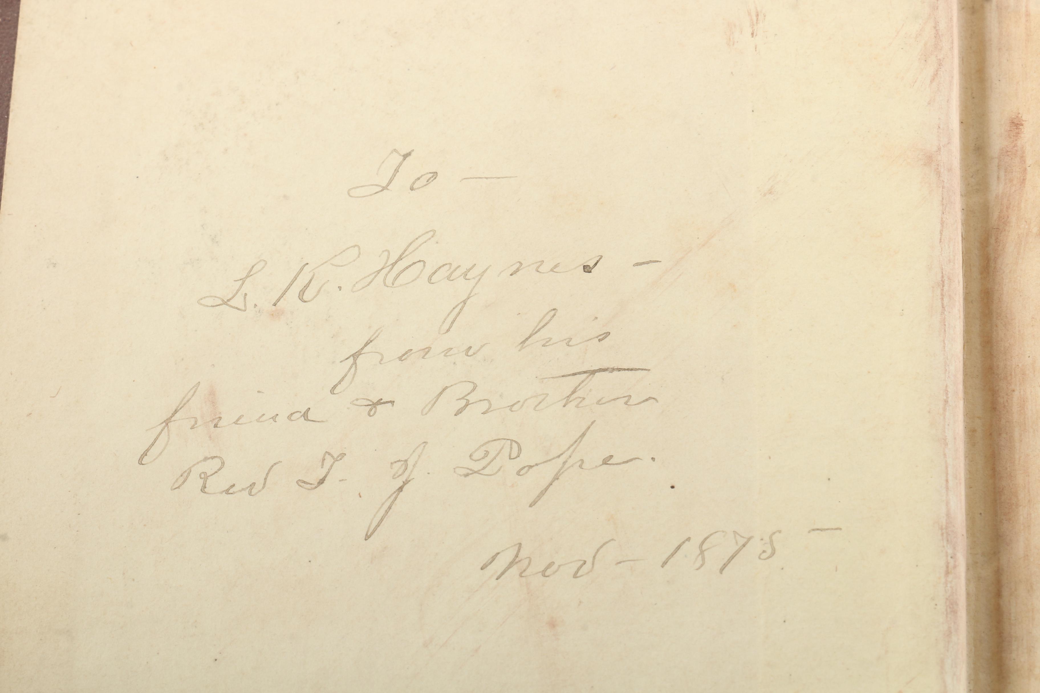 1873 Commentary on the Methodist Episcopal Church and 1923 "The Stranger's Pew"