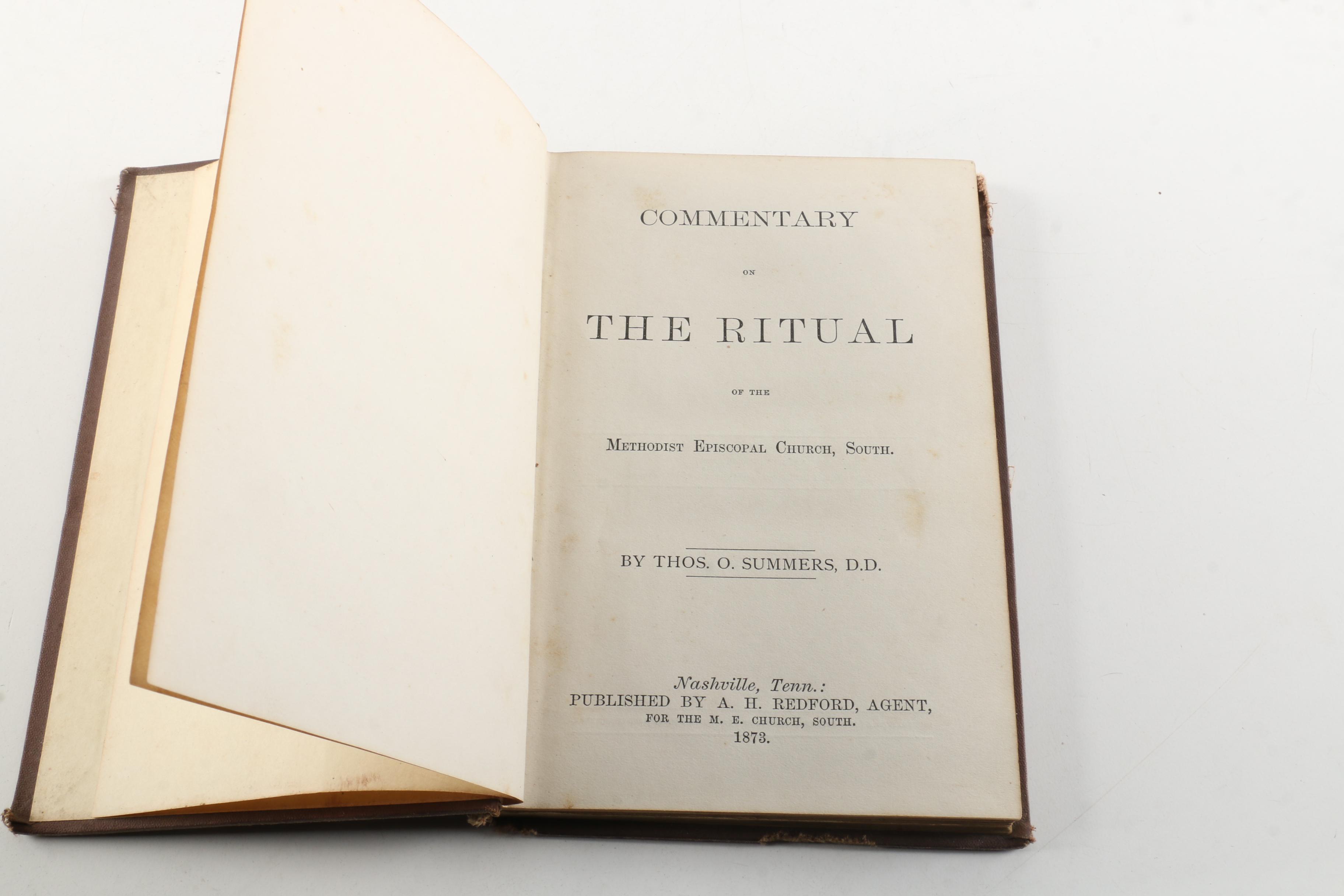 1873 Commentary on the Methodist Episcopal Church and 1923 "The Stranger's Pew"