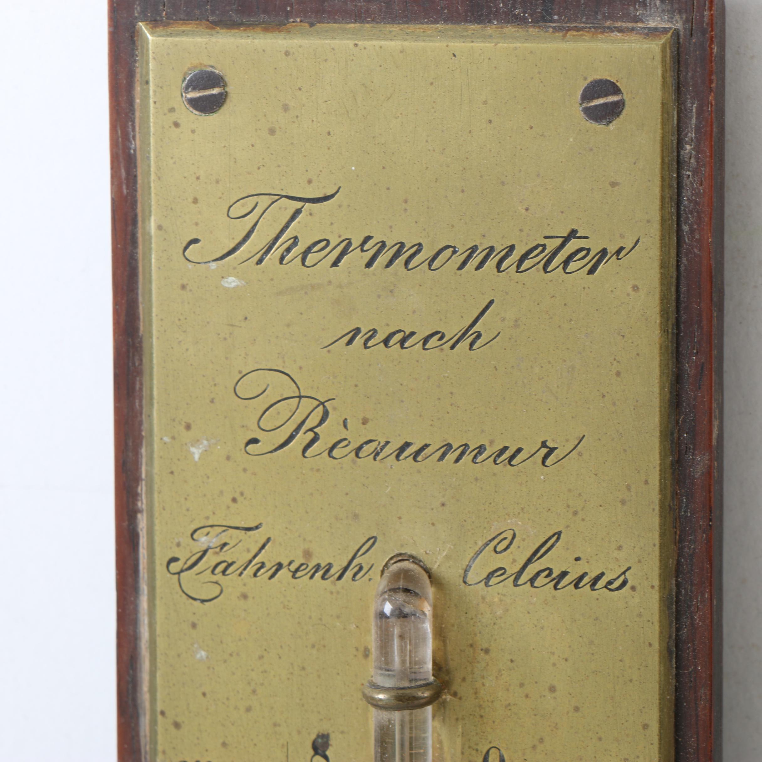 Brass Réaumur Scale Wall Thermometer