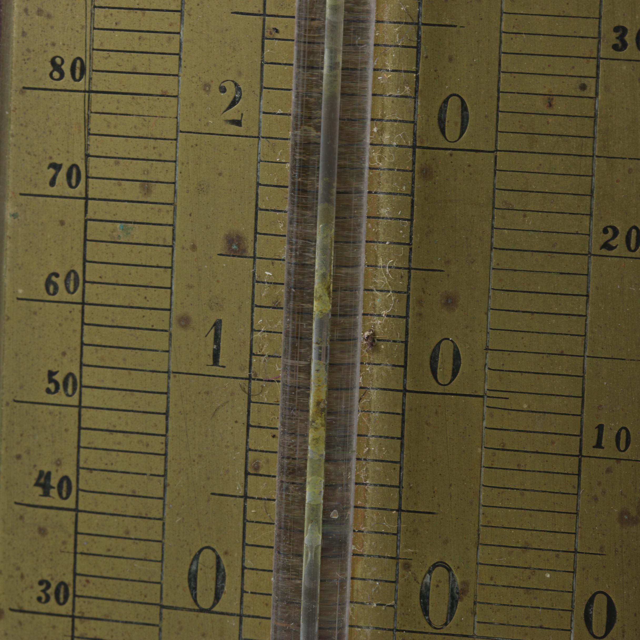 Brass Réaumur Scale Wall Thermometer