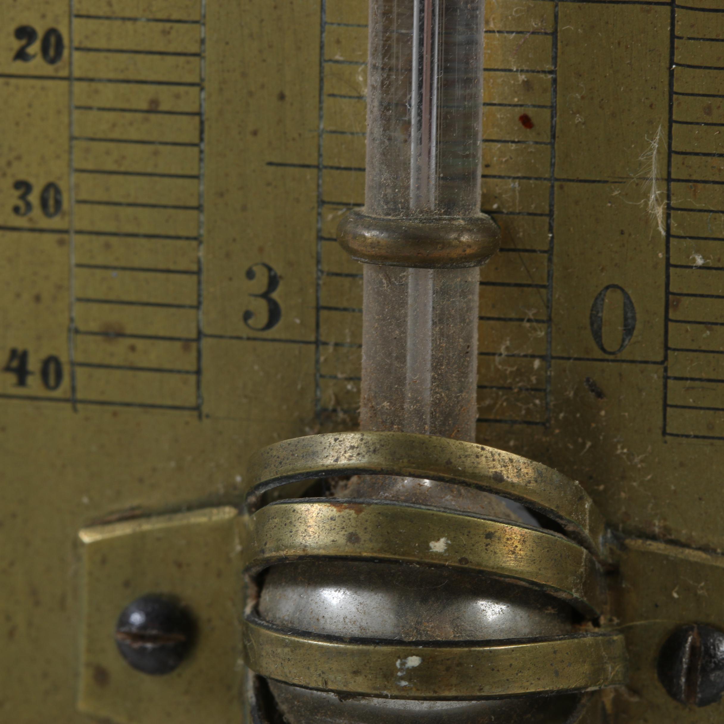 Brass Réaumur Scale Wall Thermometer
