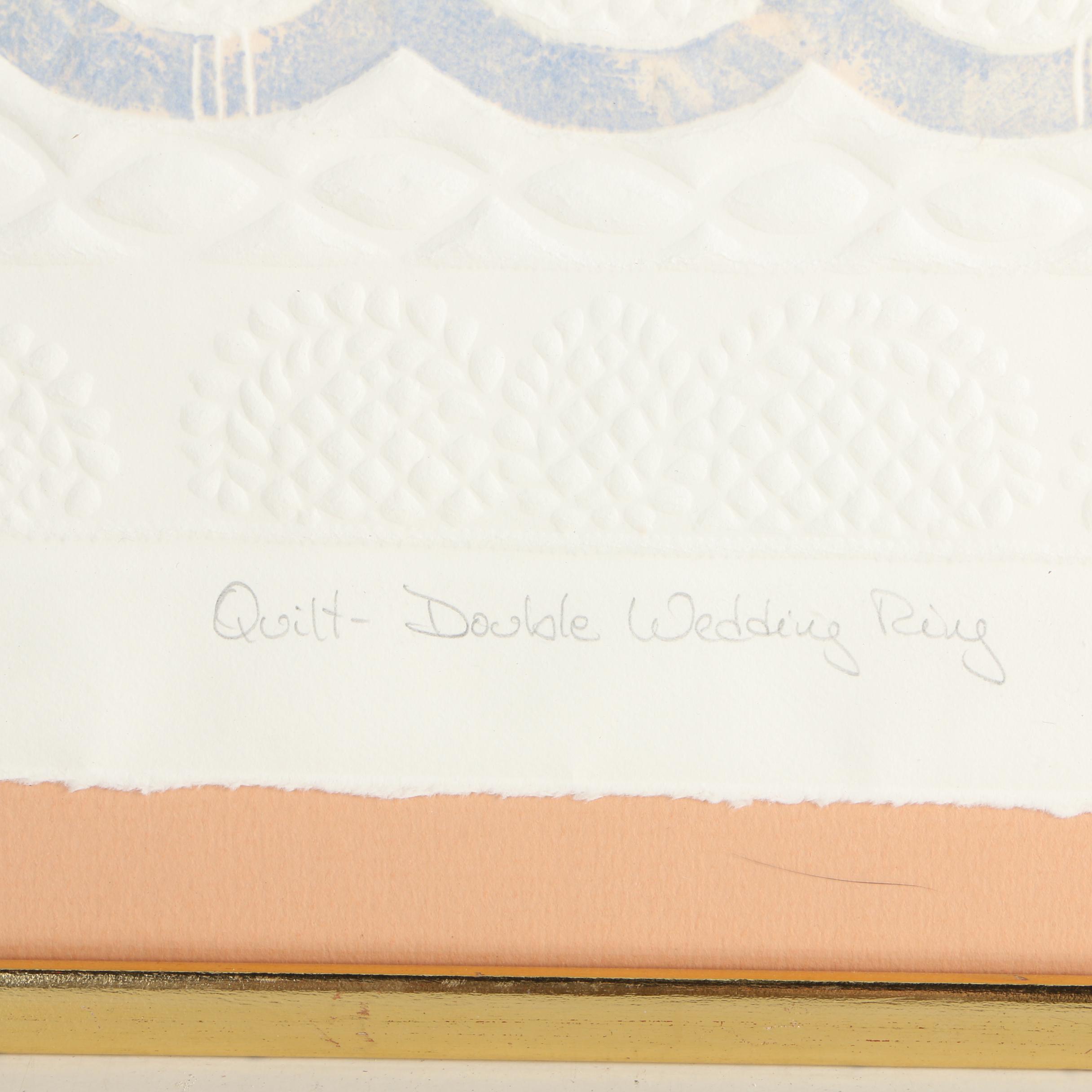 Relief Prints and Embossing on Paper of Quilt Patterns