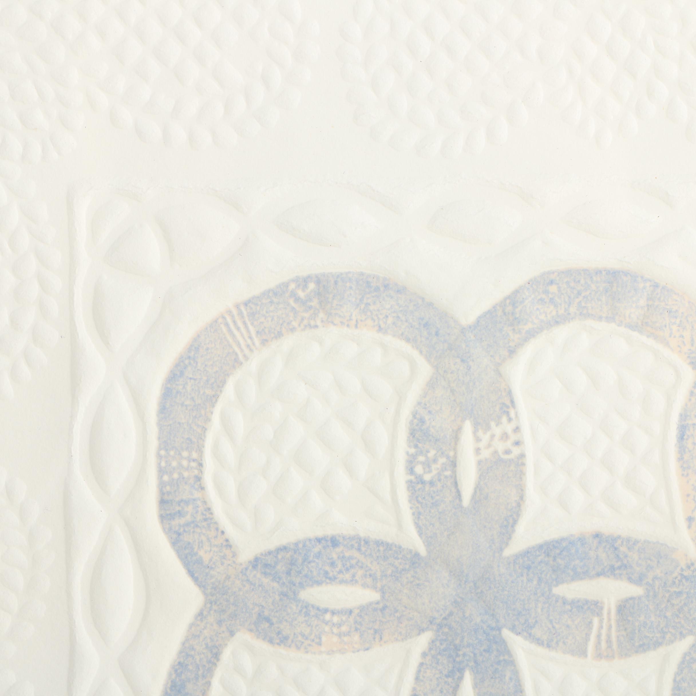 Relief Prints and Embossing on Paper of Quilt Patterns