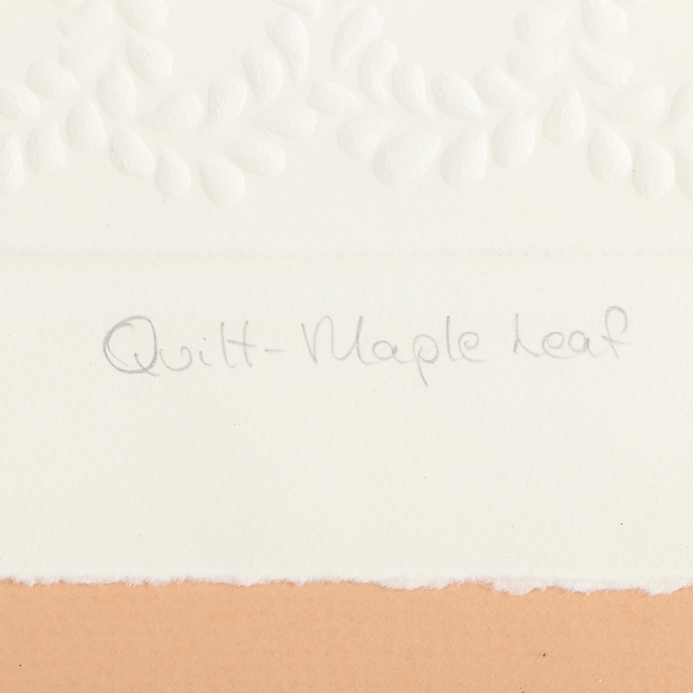 Relief Prints and Embossing on Paper of Quilt Patterns