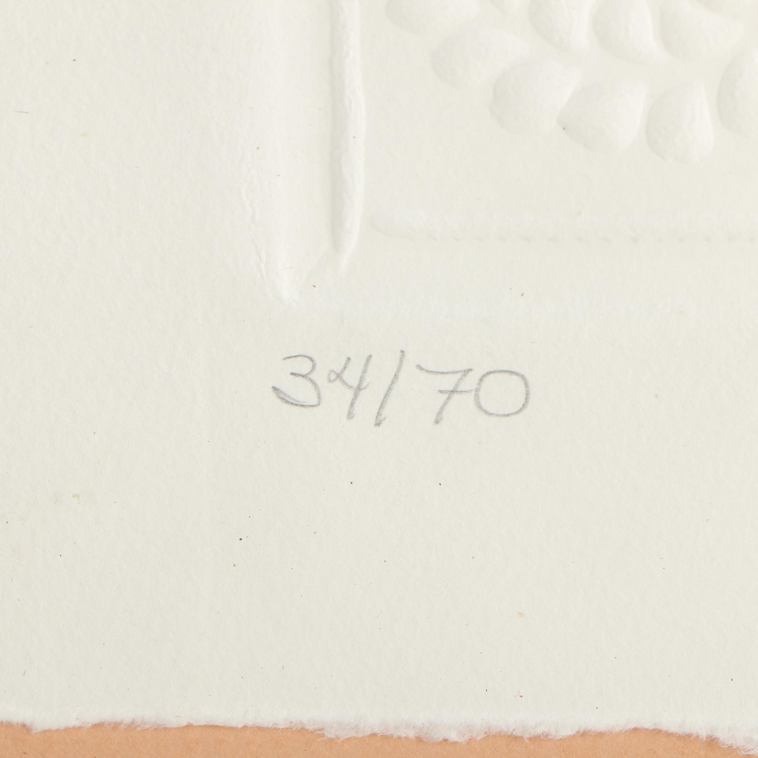 Relief Prints and Embossing on Paper of Quilt Patterns