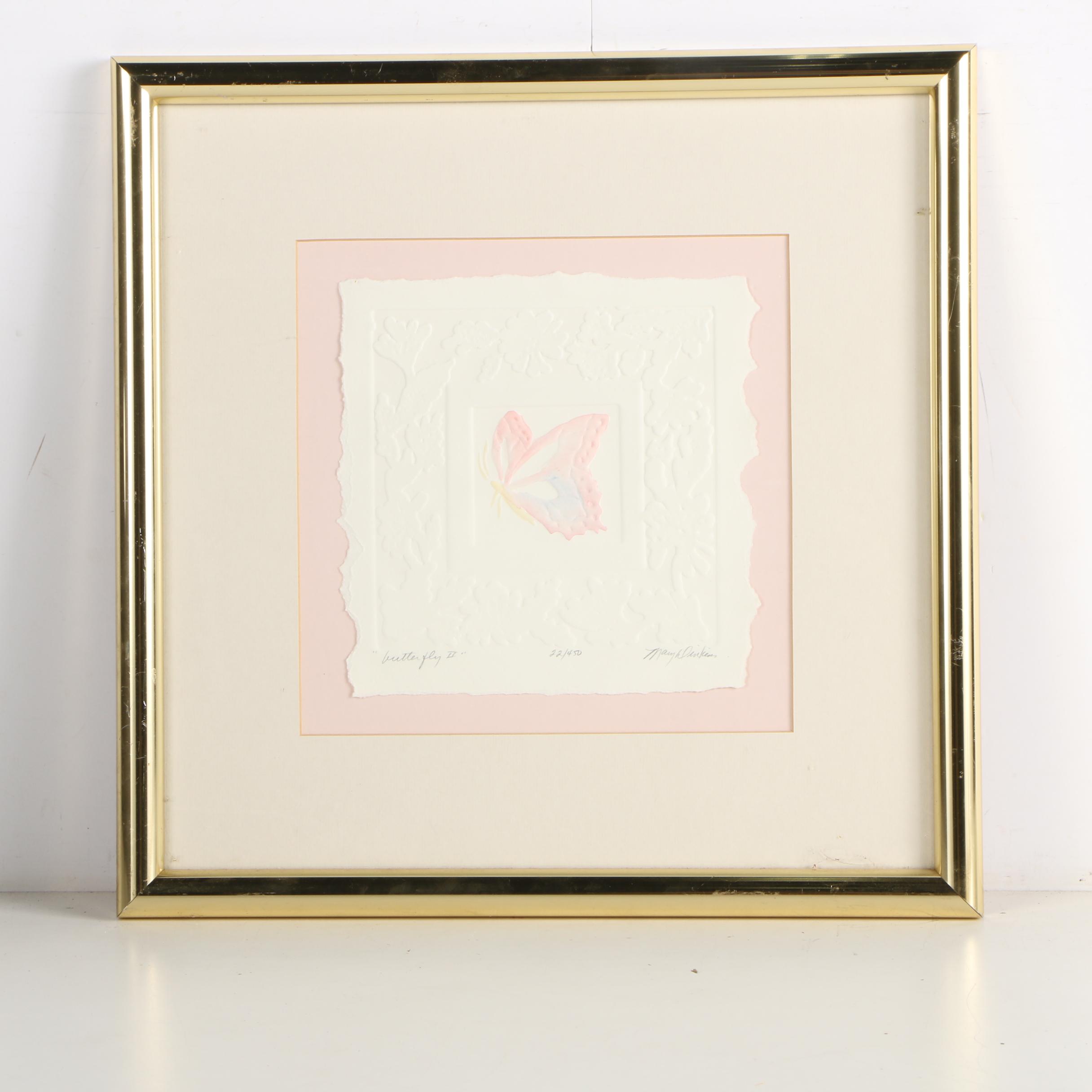 Relief Prints and Embossing on Paper of Quilt Patterns