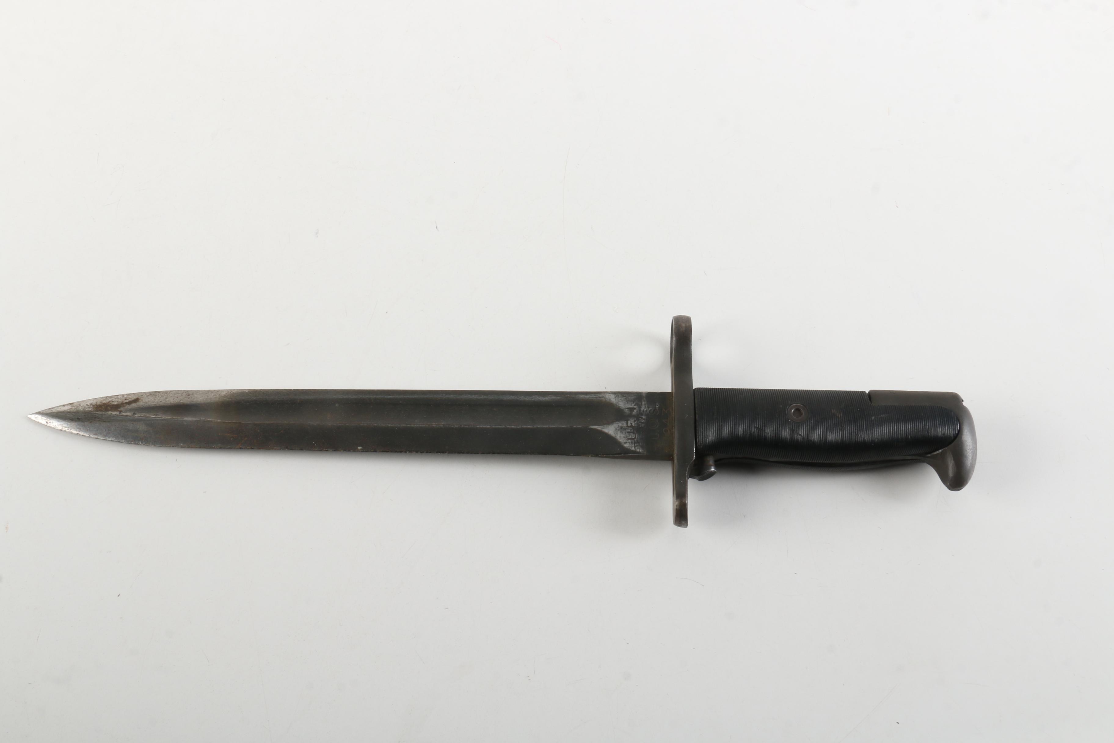Dated 1943 M1 Bayonet for Garand Rifle with Scabbard