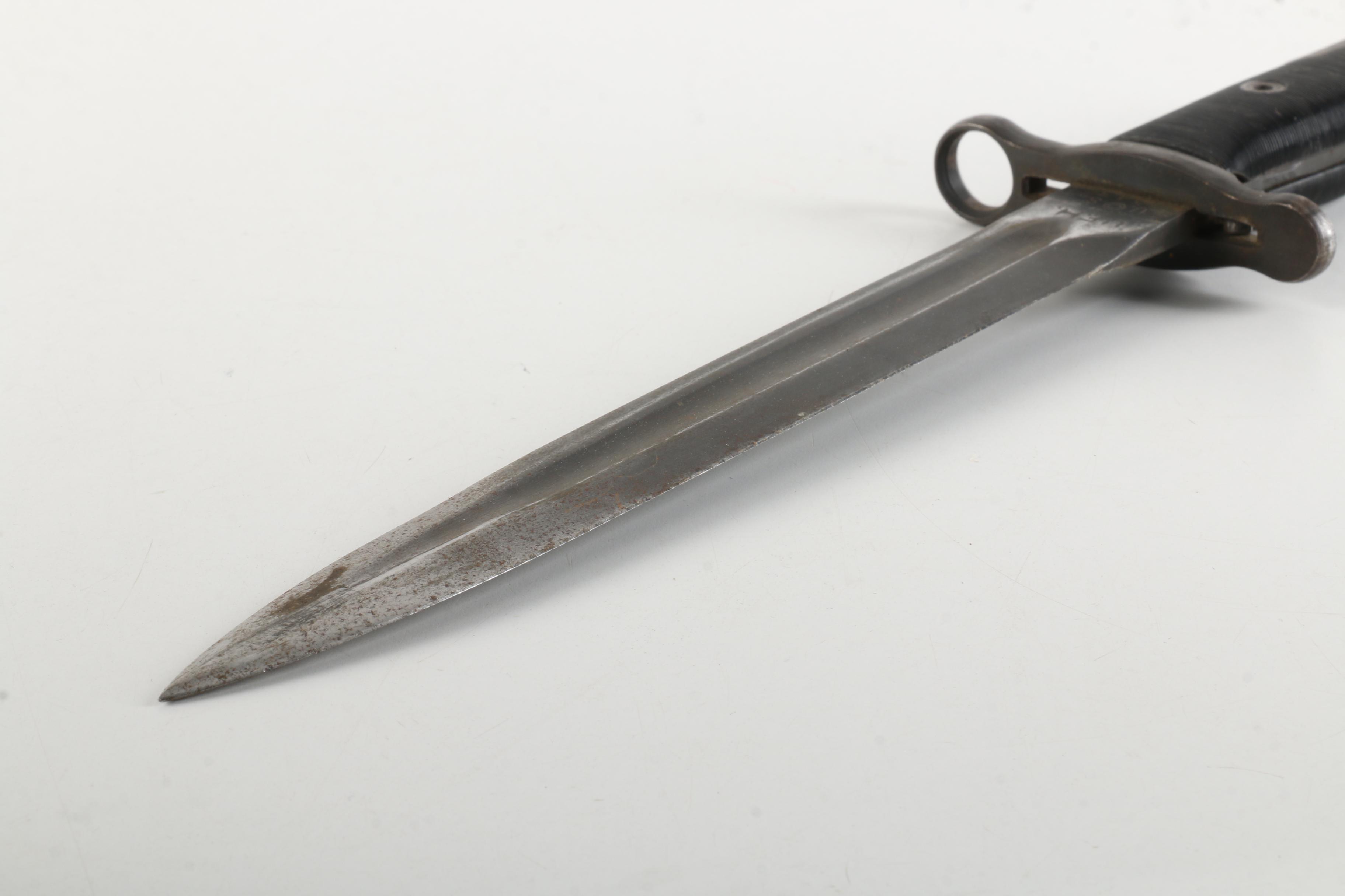 Dated 1943 M1 Bayonet for Garand Rifle with Scabbard
