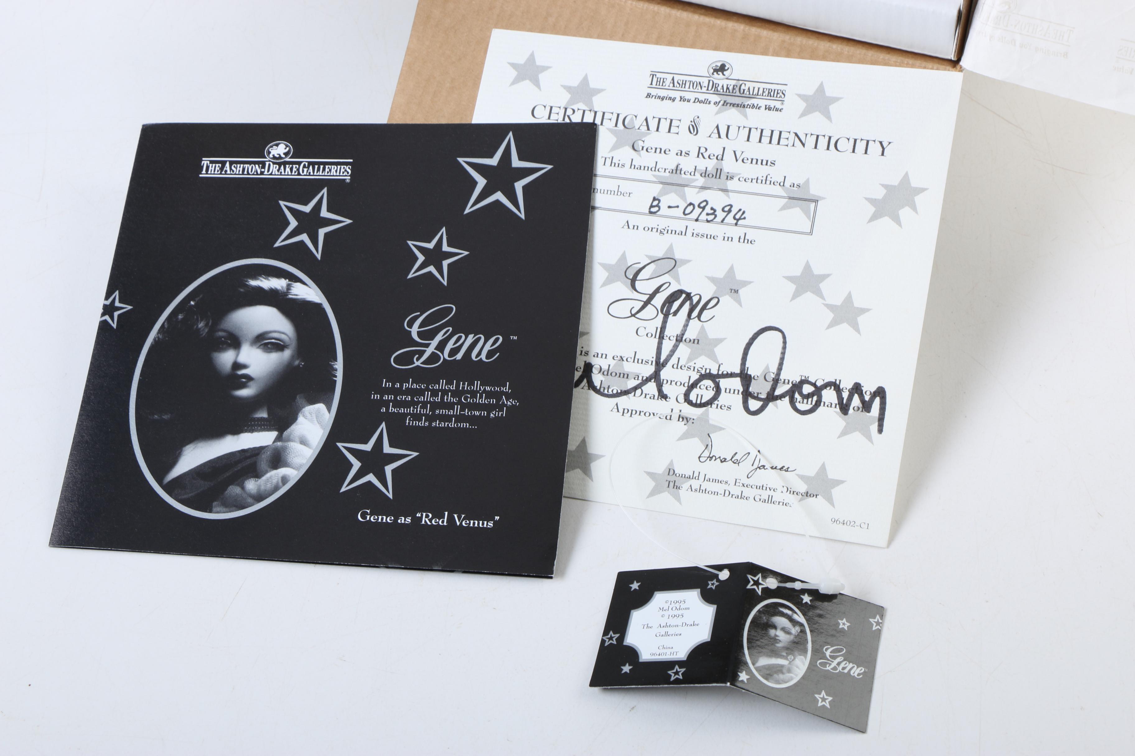 Ashton Drake Signed "Red Venus" Gene Marshall Doll and Costume