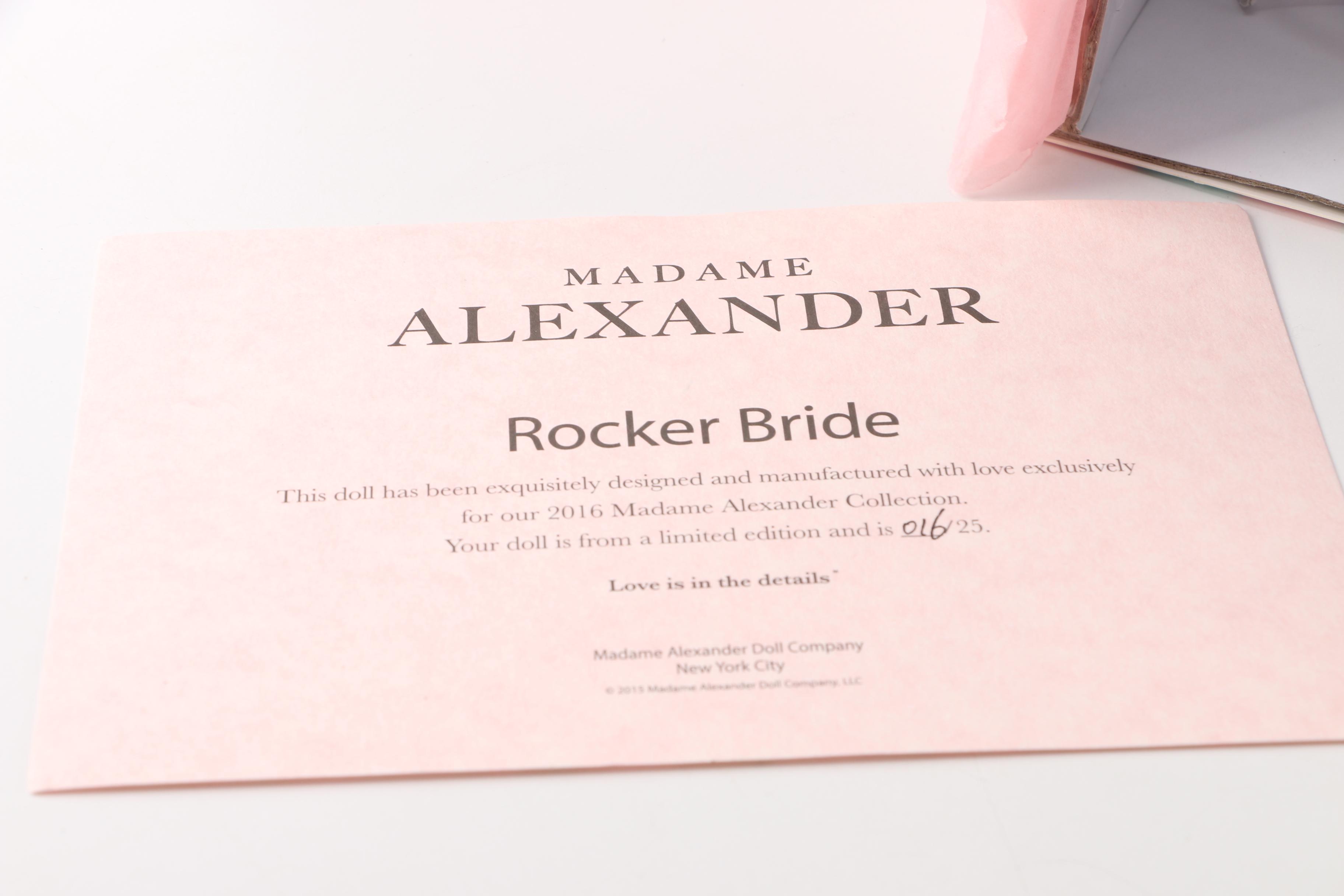 2016 Madame Alexander Limited Edition "Rocker Bride" Doll