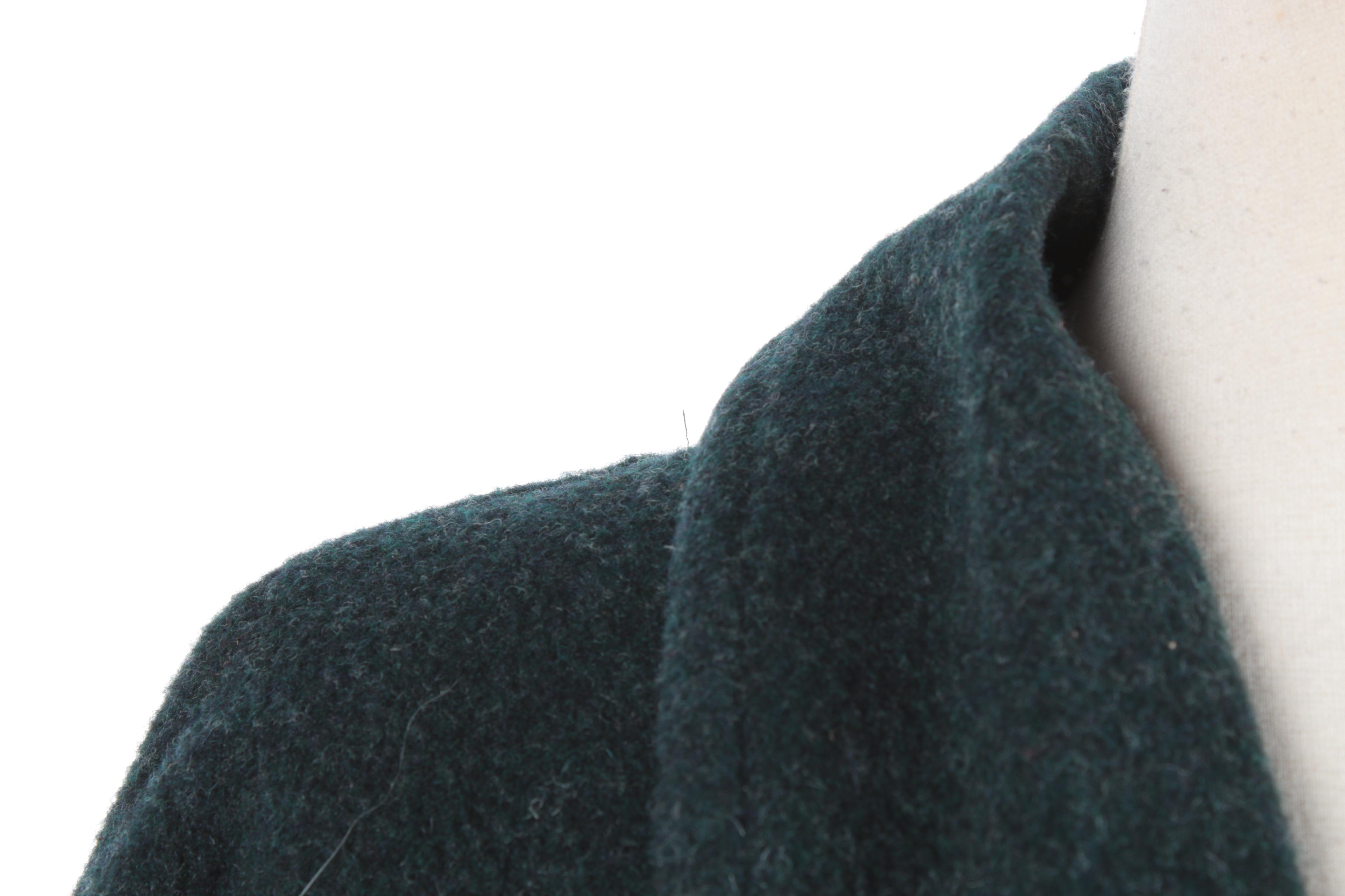 Women's Eileen Fisher Dark Teal Wool Overcoat