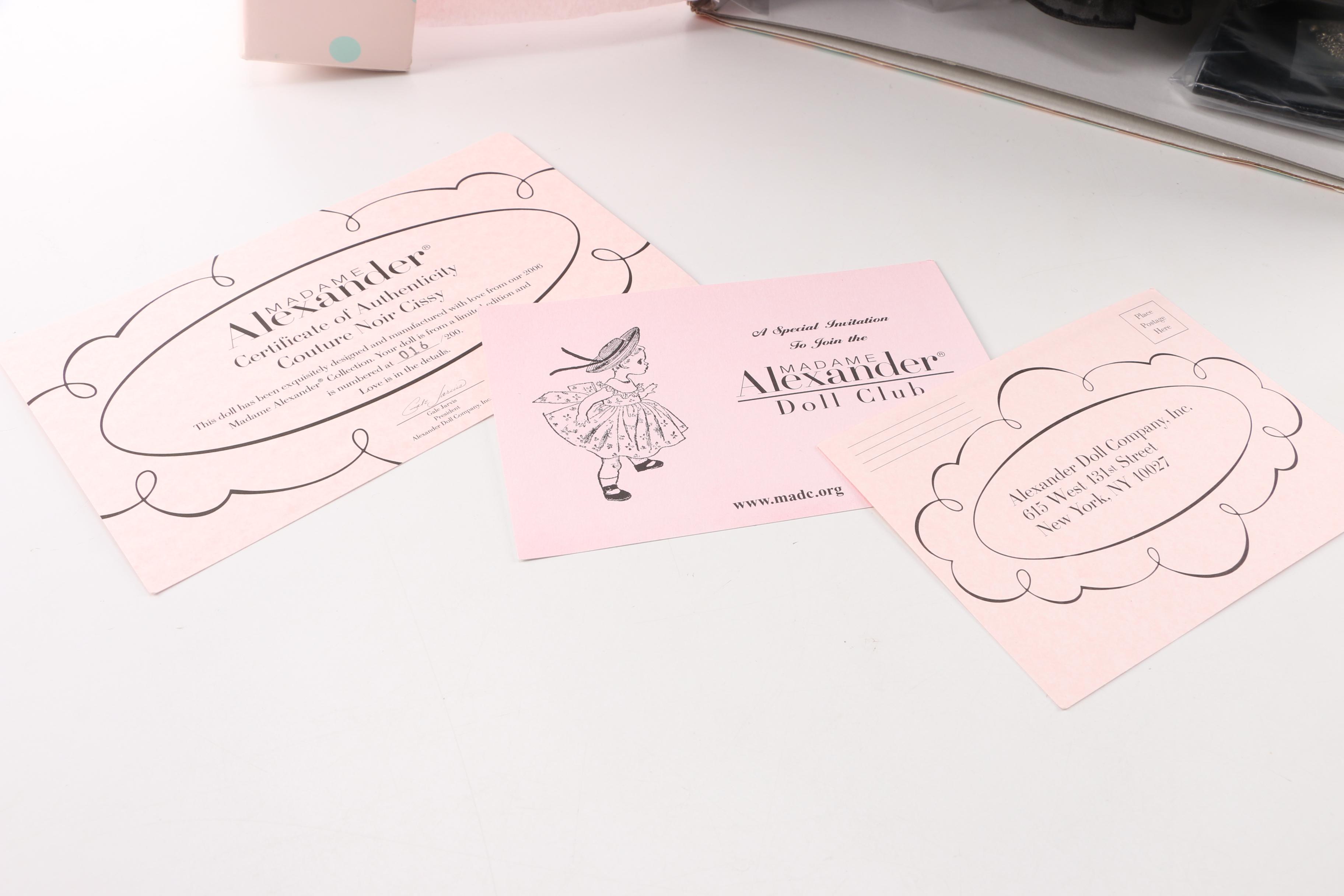 Madame Alexander Limited Edition "Couture Noir Cissy" Doll