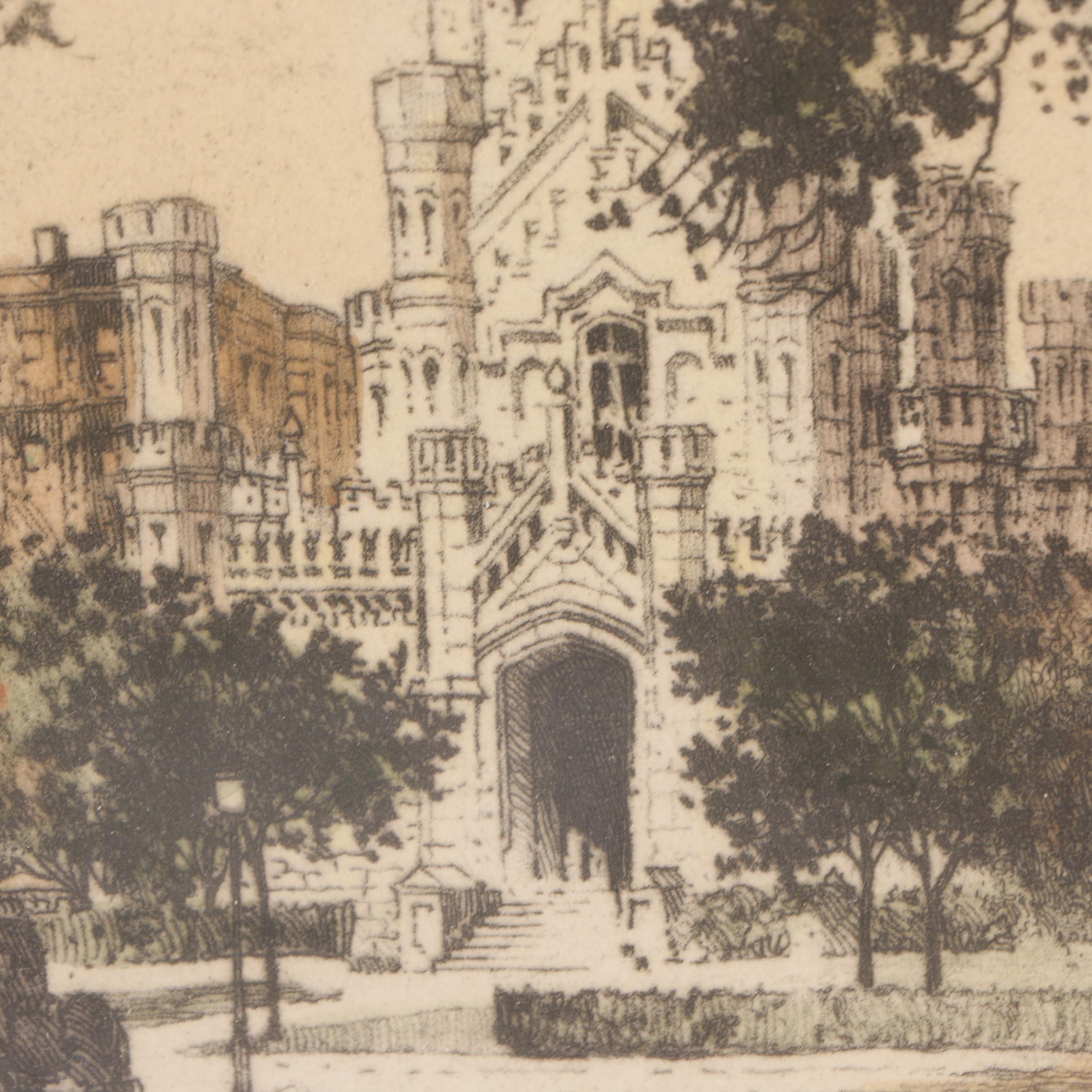 S. Chester Danforth Hand Colored Engravings of Chicago