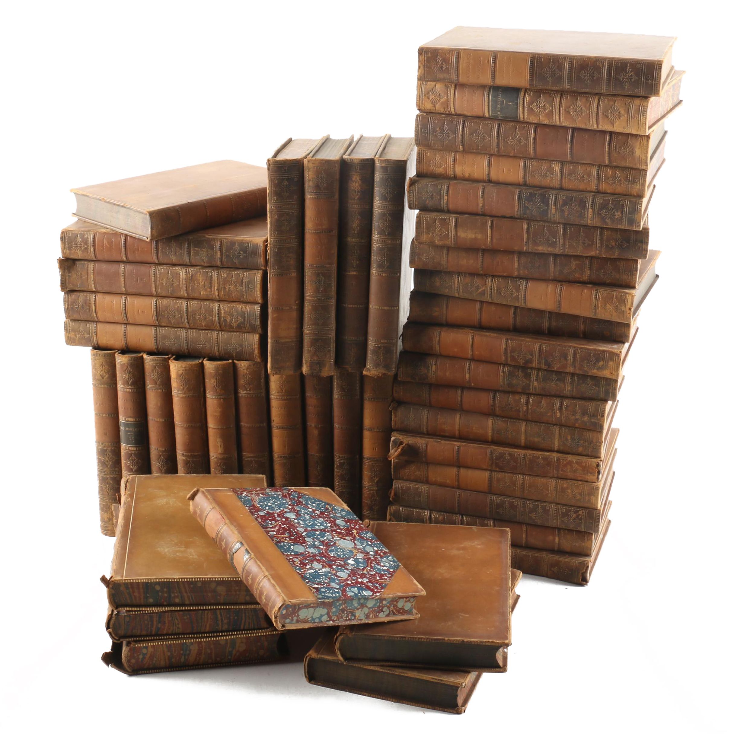 1857 Multi-Volume Set of "Waverley Novels" by Walter Scott