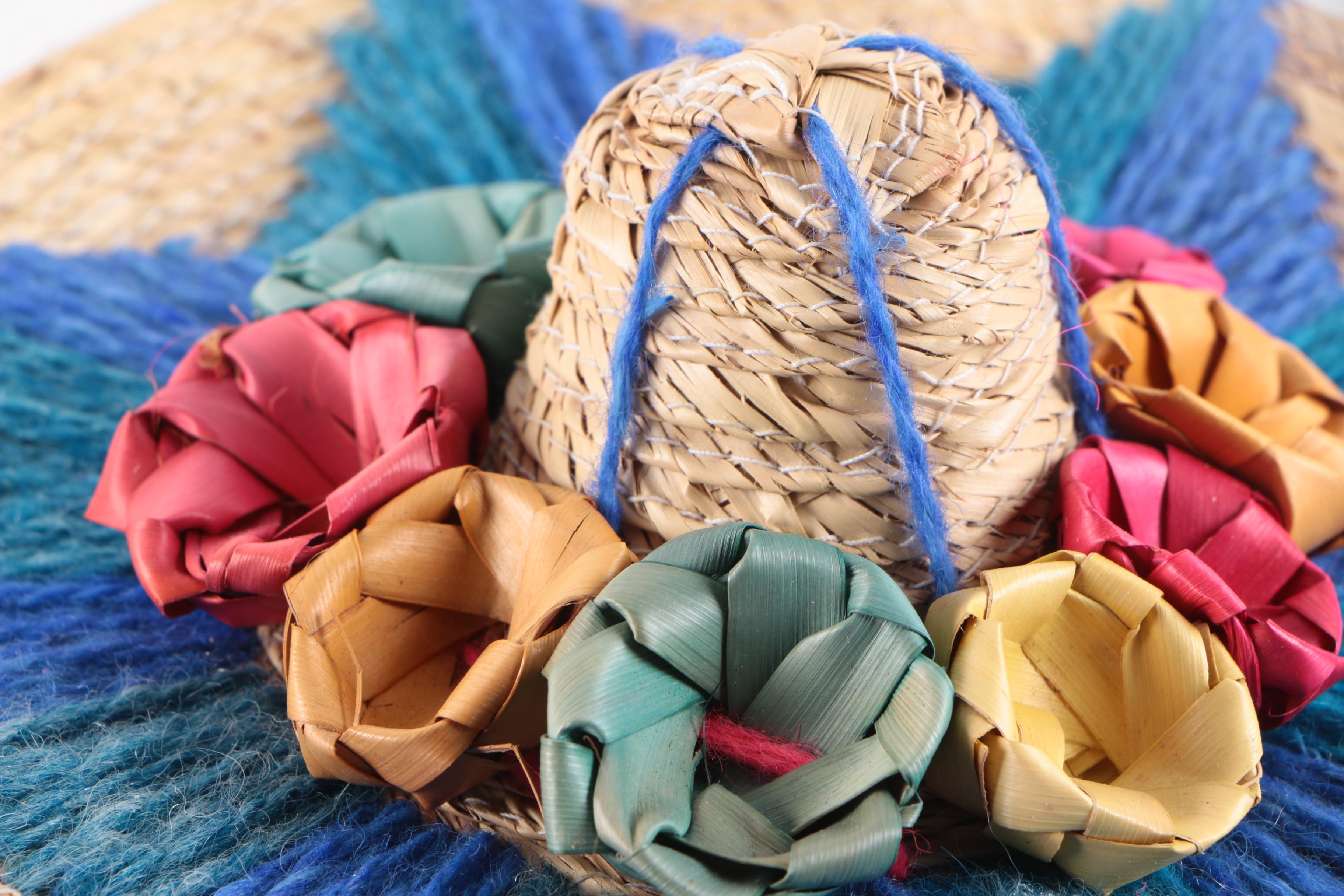 Wooden Box and Hat Shaped Basket