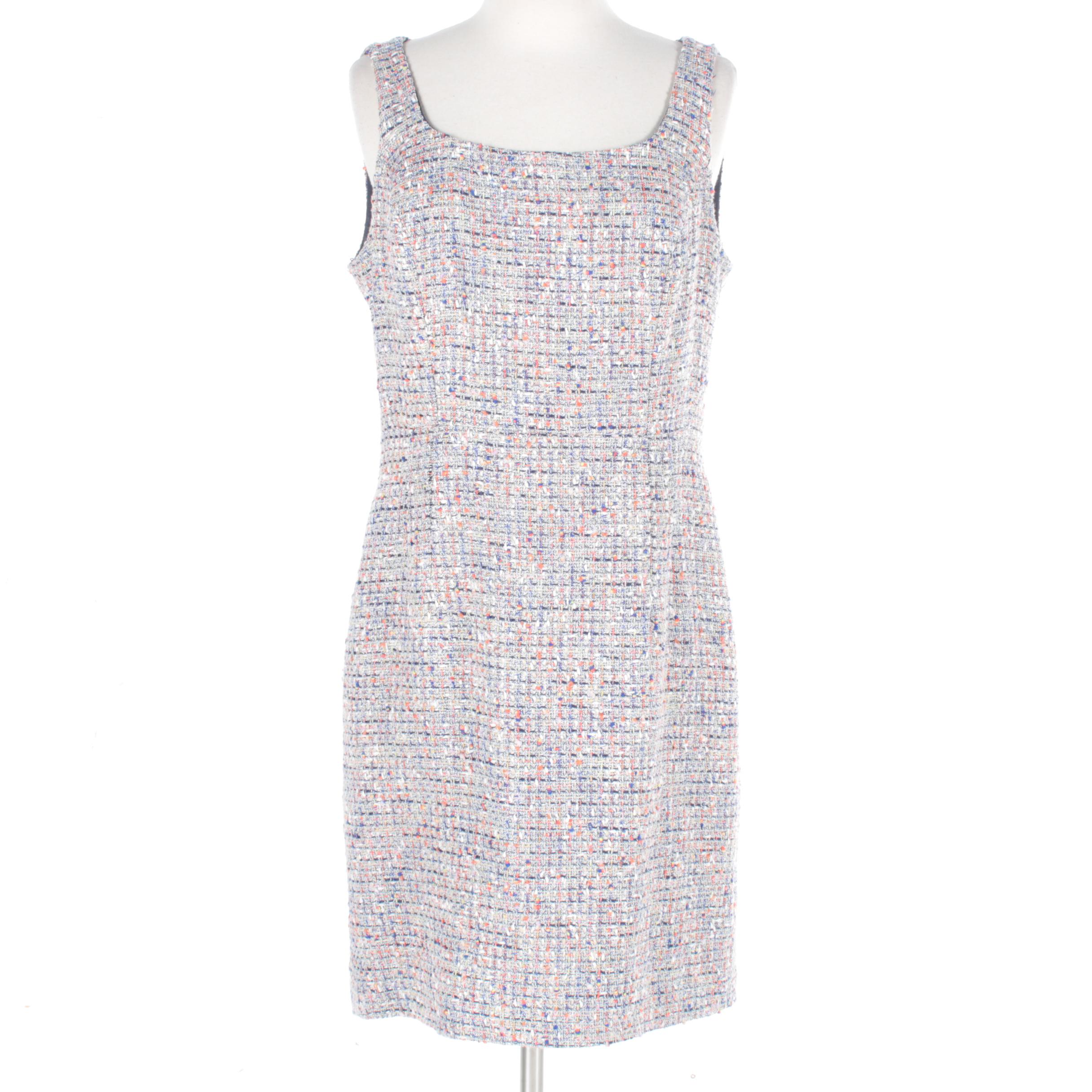 Tory Burch Sleeveless Tweed Sheath Dress