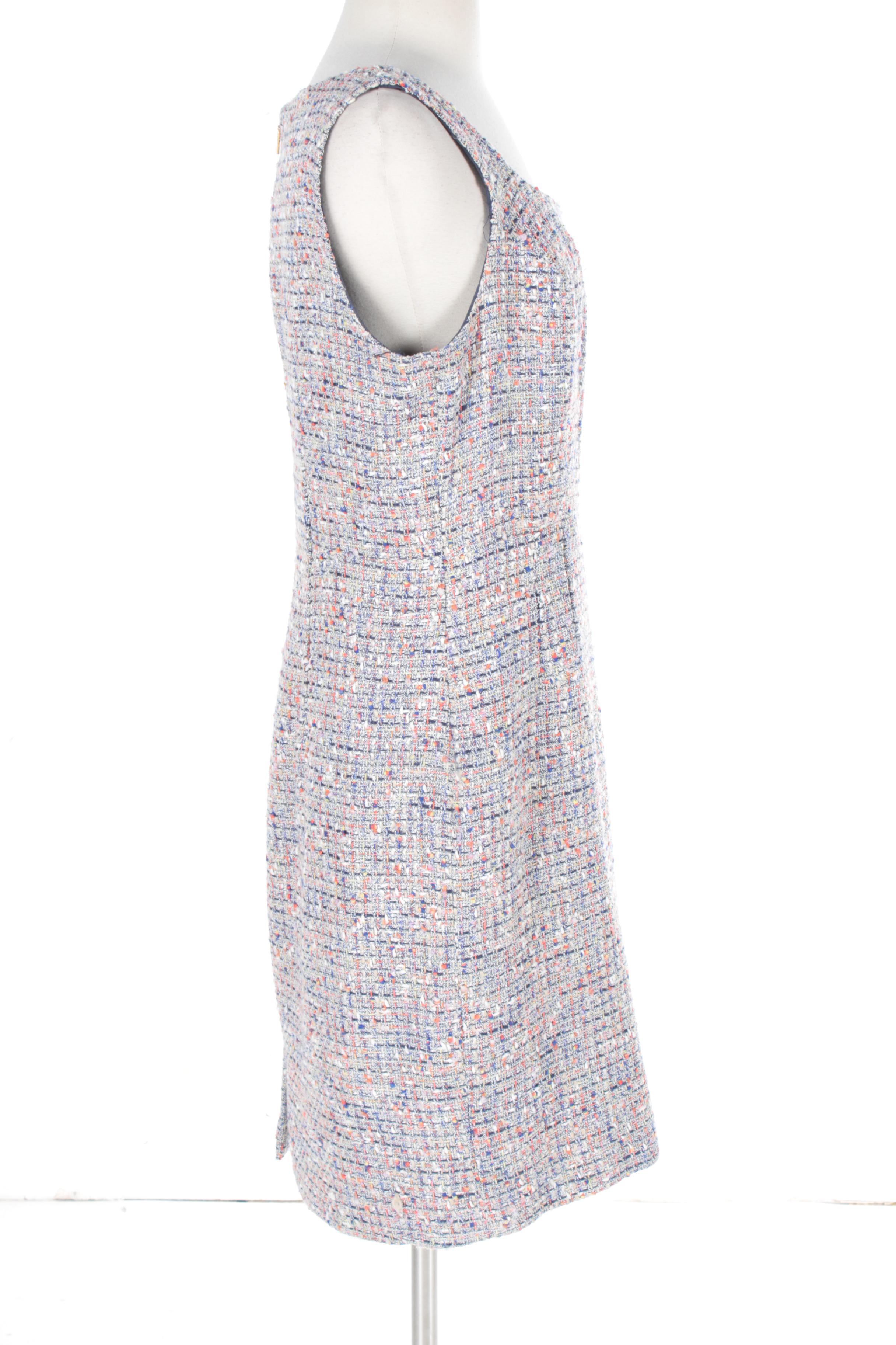 Tory Burch Sleeveless Tweed Sheath Dress