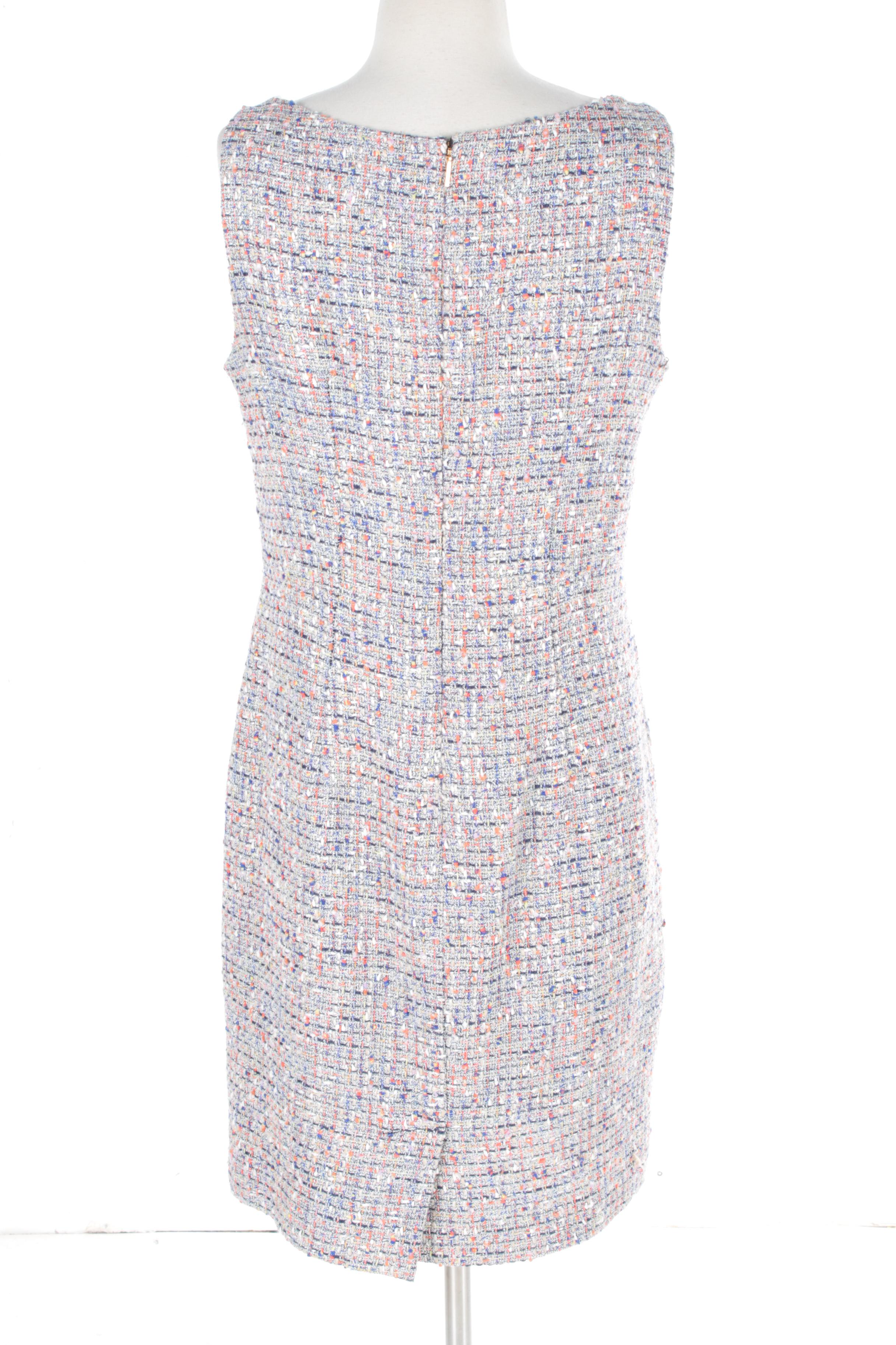 Tory Burch Sleeveless Tweed Sheath Dress