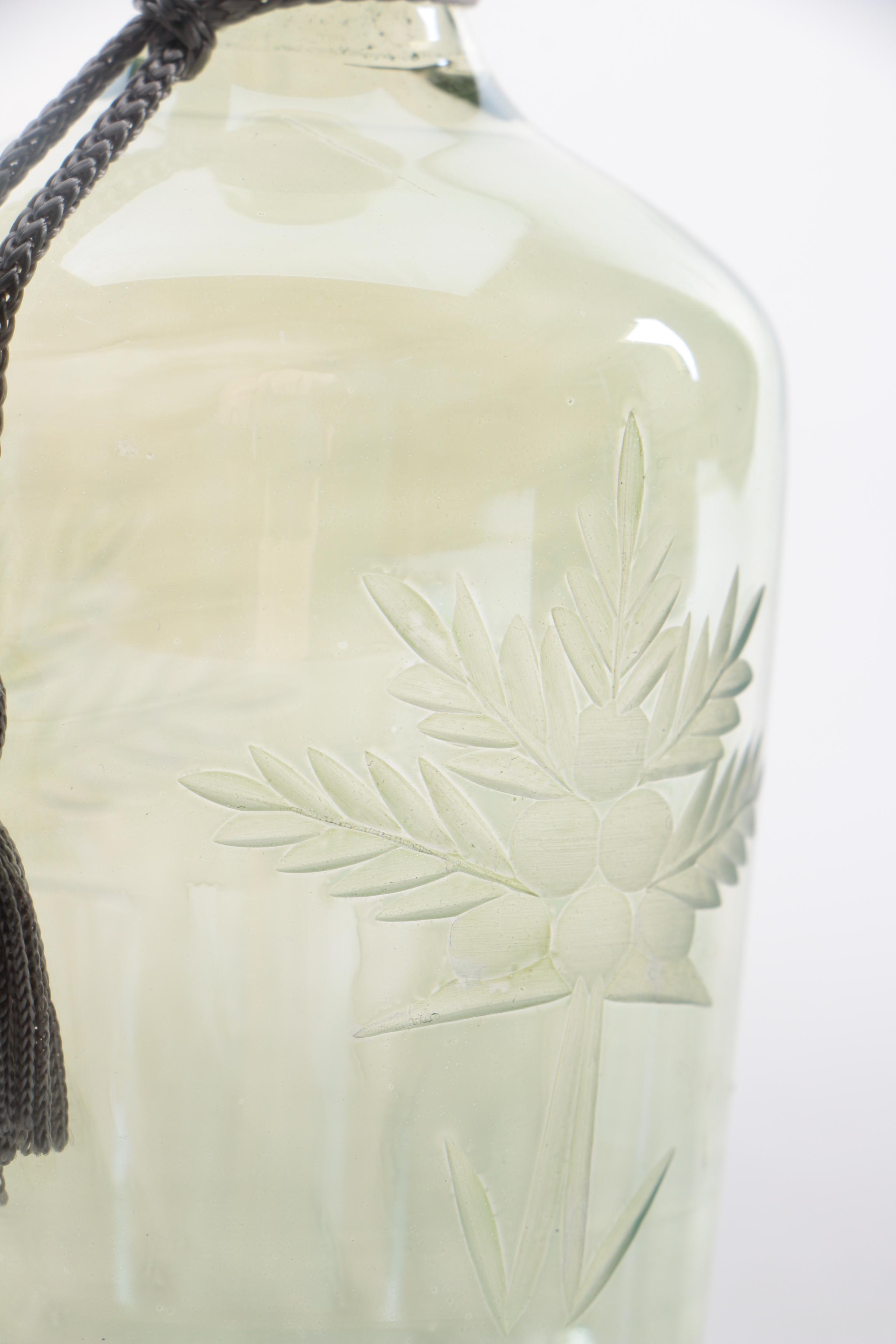 Cellini Etched Glass Perfume Bottle