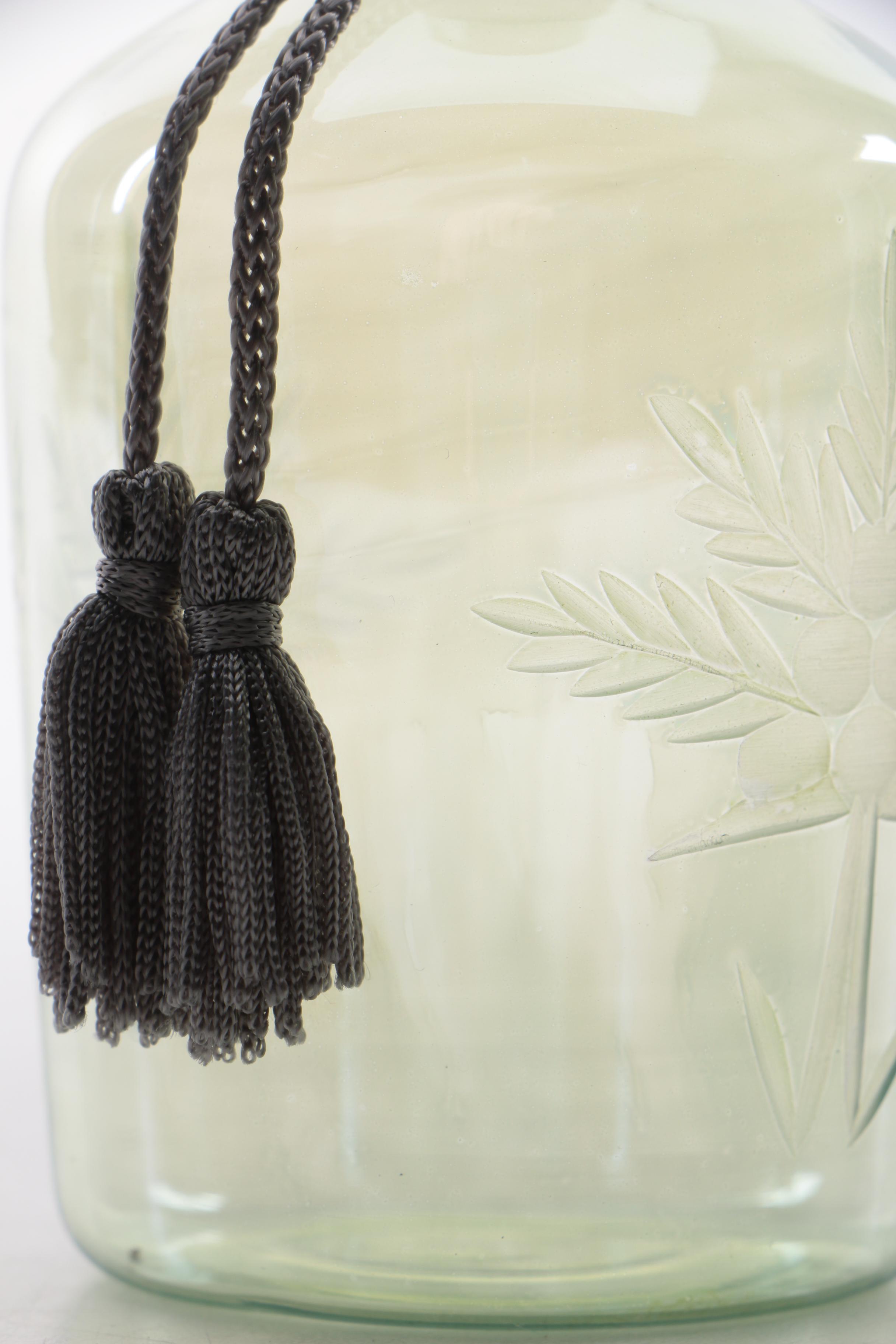 Cellini Etched Glass Perfume Bottle