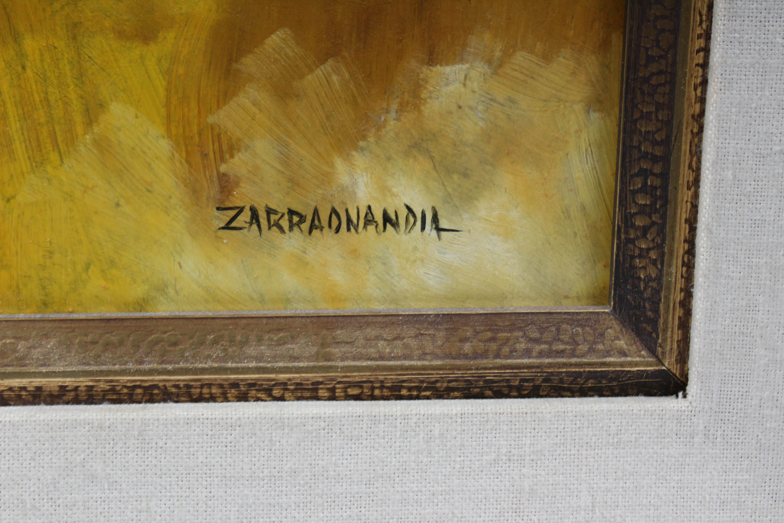 Thomas Zarraonandia Floral Oil Painting on Board