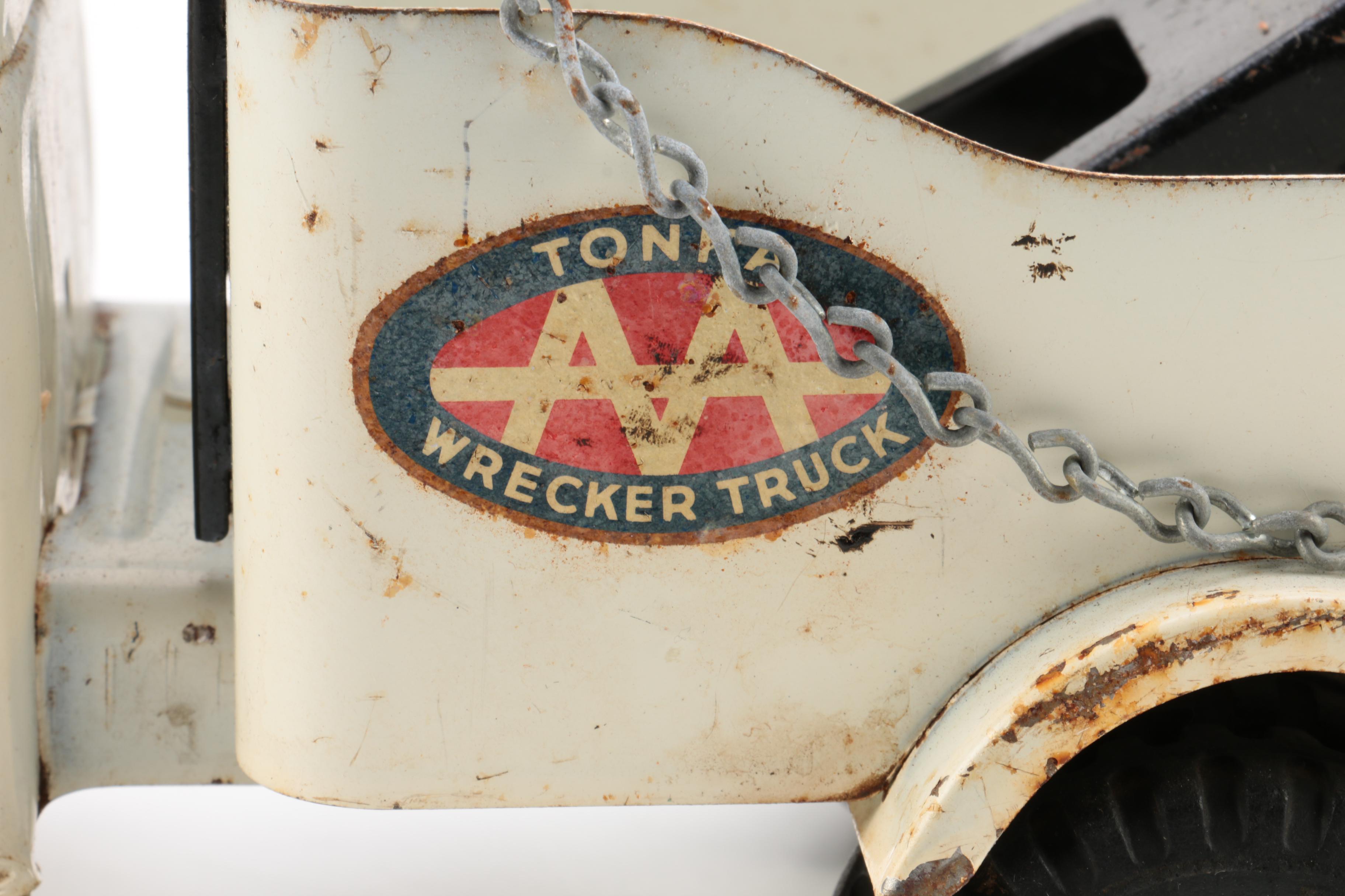 Vintage Tonka Pressed Steel AA Wrecker Tow Truck, C. 1958-1961