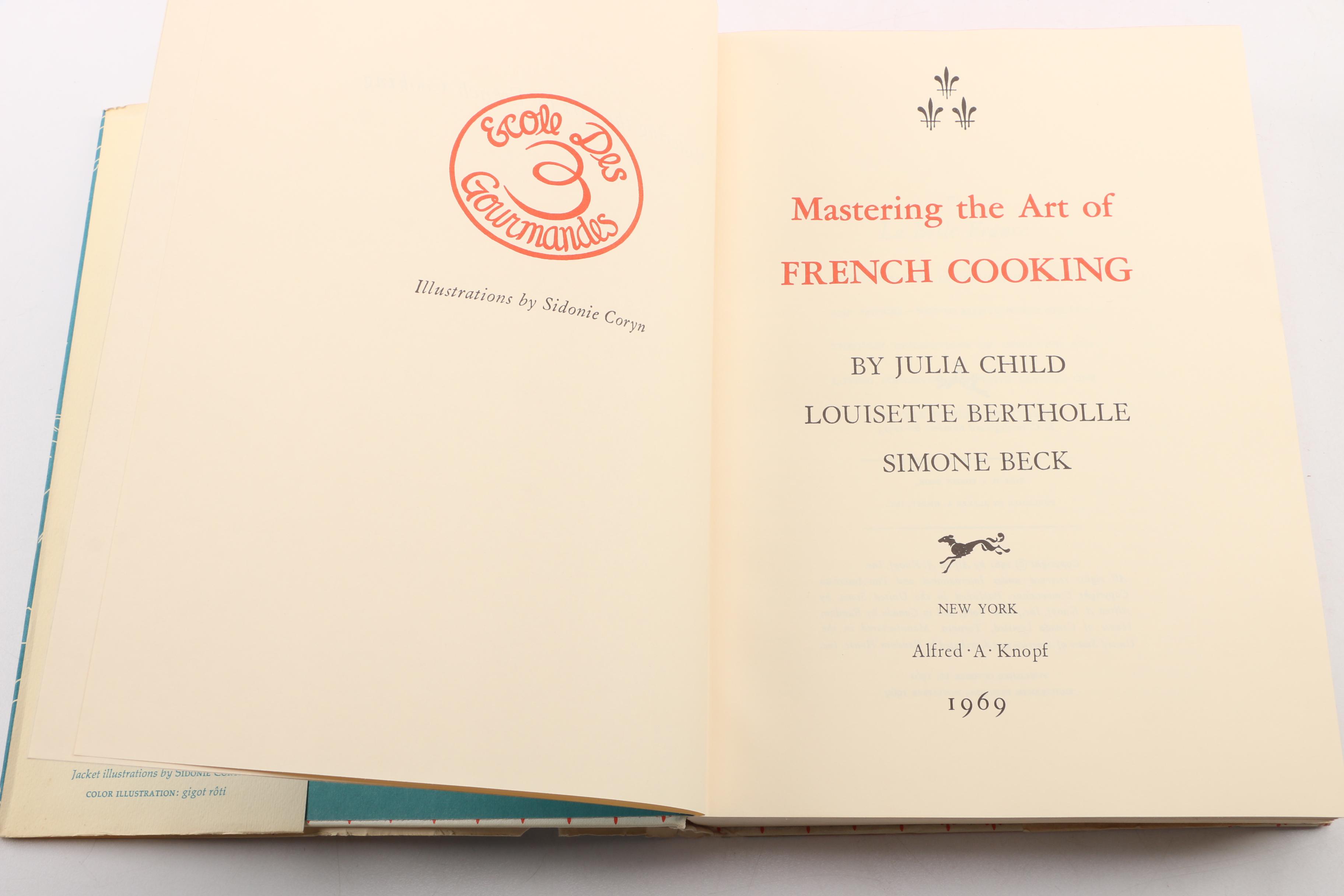 1969 "Mastering the Art of French Cooking" and Other Julia Child Cookbooks