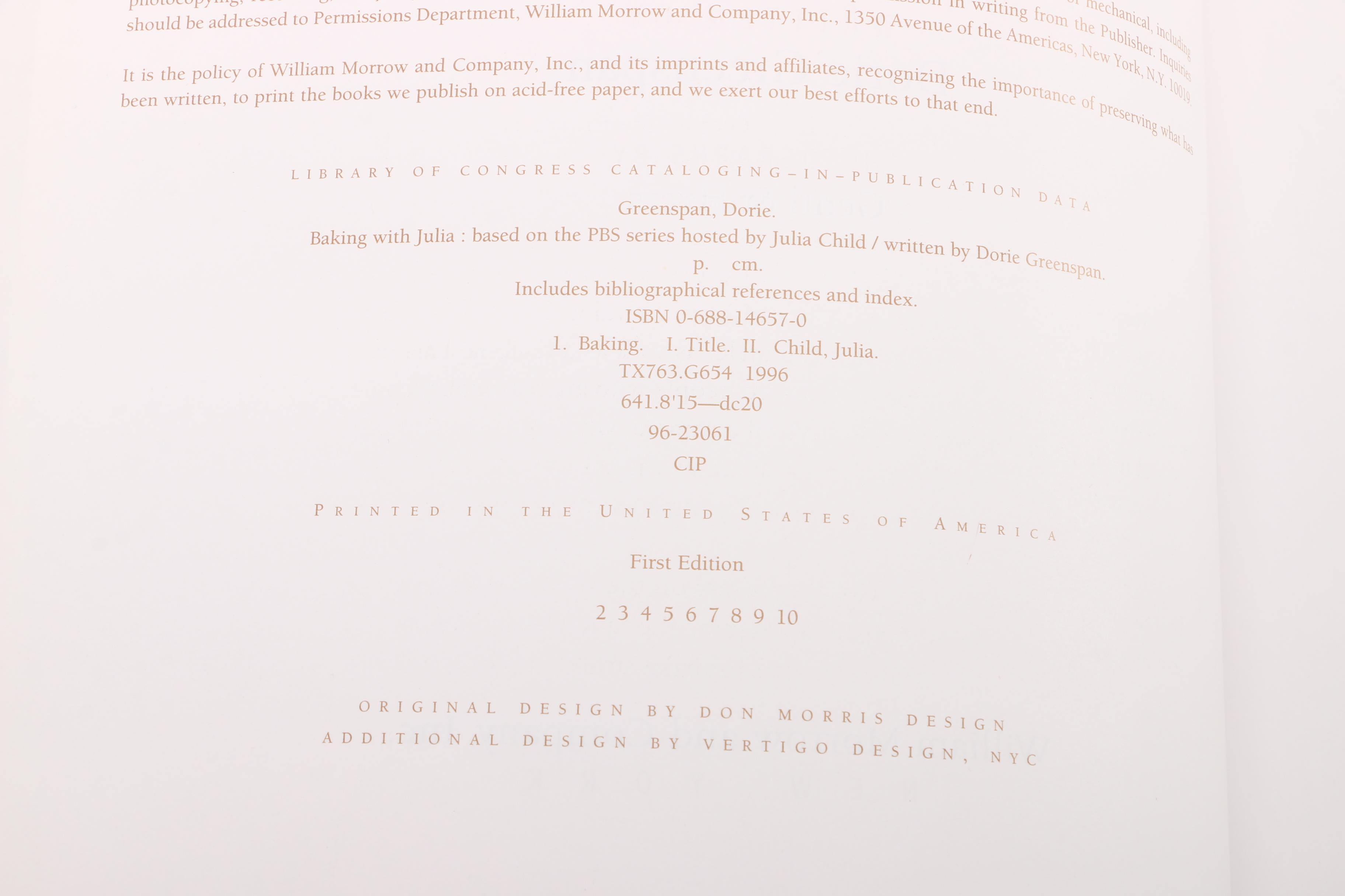 1969 "Mastering the Art of French Cooking" and Other Julia Child Cookbooks