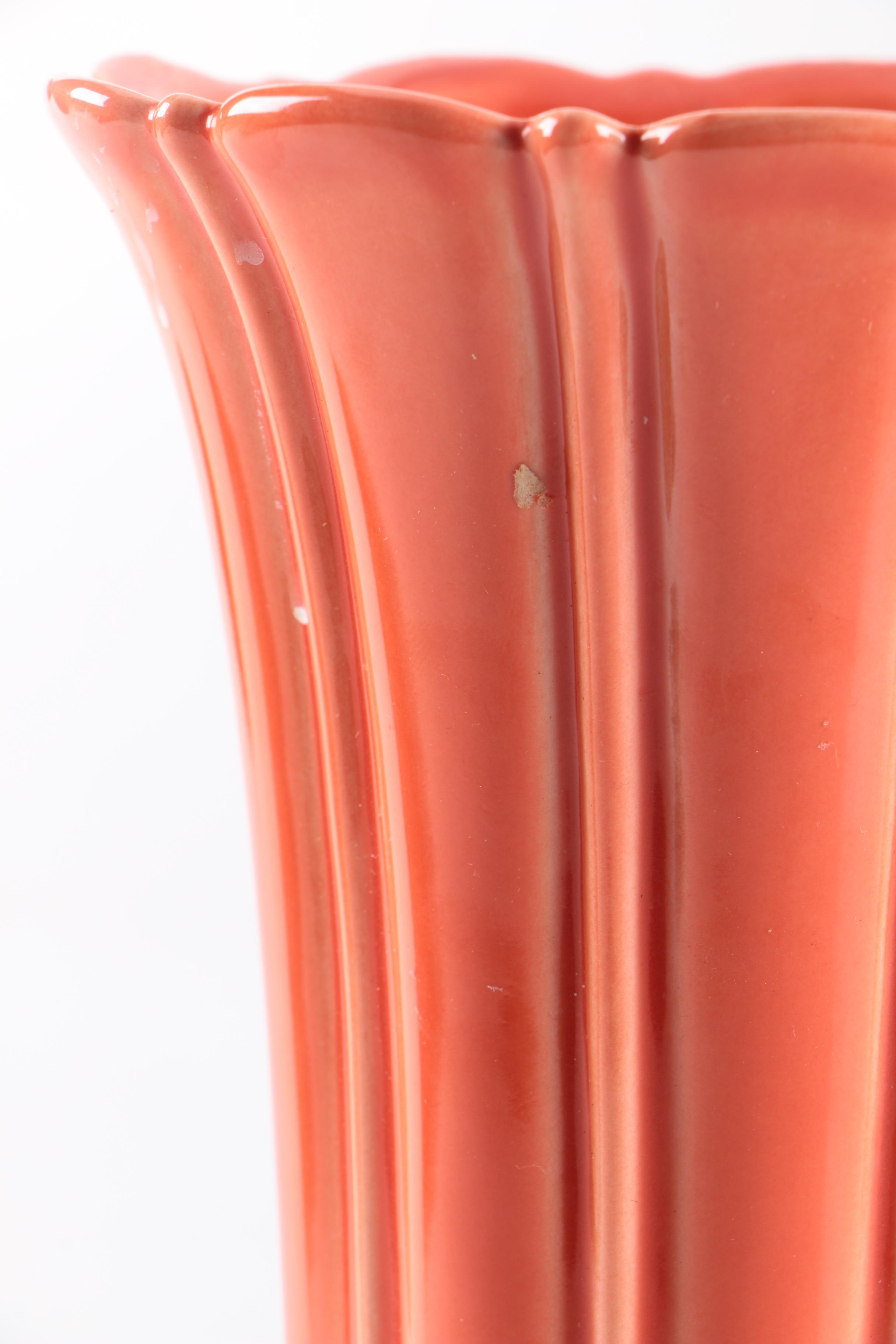 Homer Laughlin Fiesta Pottery Vase and Haskelite Wood Trays