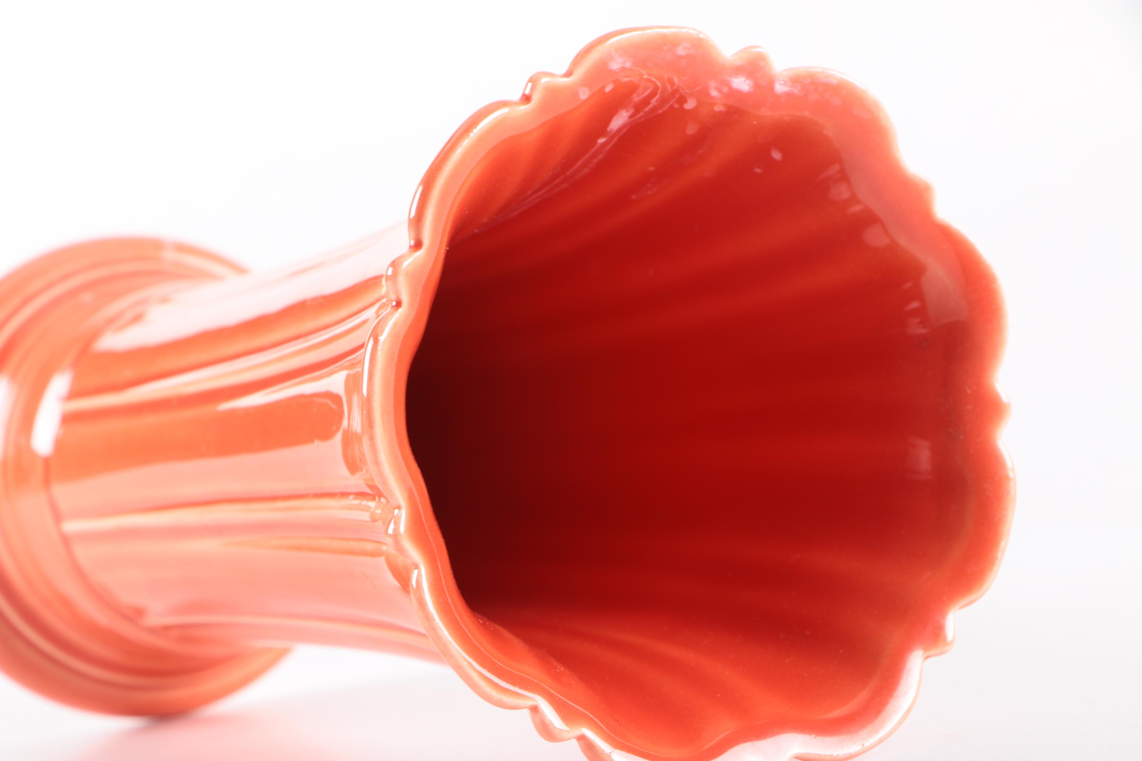 Homer Laughlin Fiesta Pottery Vase and Haskelite Wood Trays