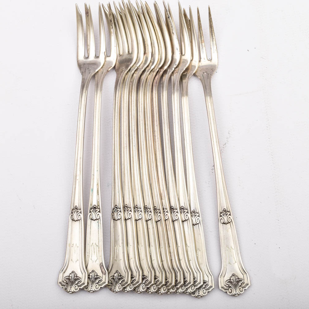 Antique R. Wallace and Sons Sterling Silver "Corinthian" Flatware Set