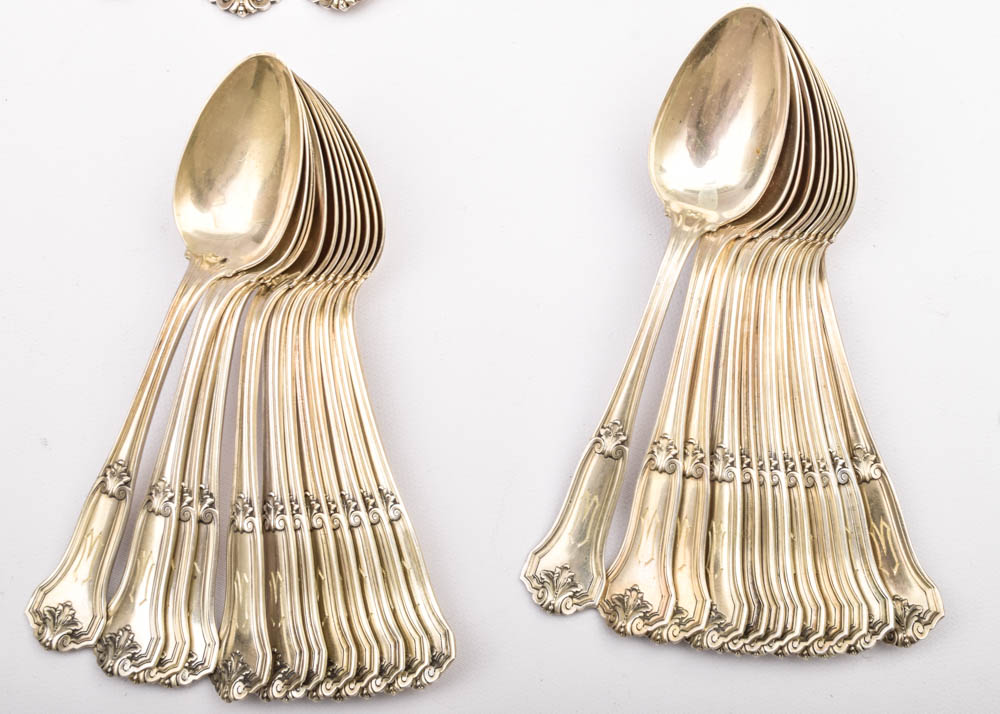 Antique R. Wallace and Sons Sterling Silver "Corinthian" Flatware Set