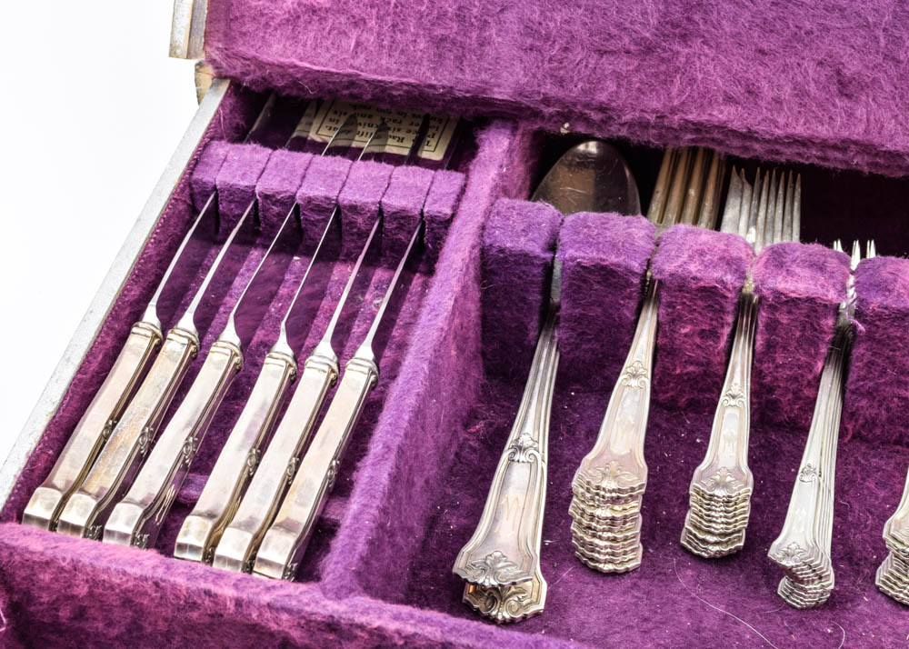 Antique R. Wallace and Sons Sterling Silver "Corinthian" Flatware Set