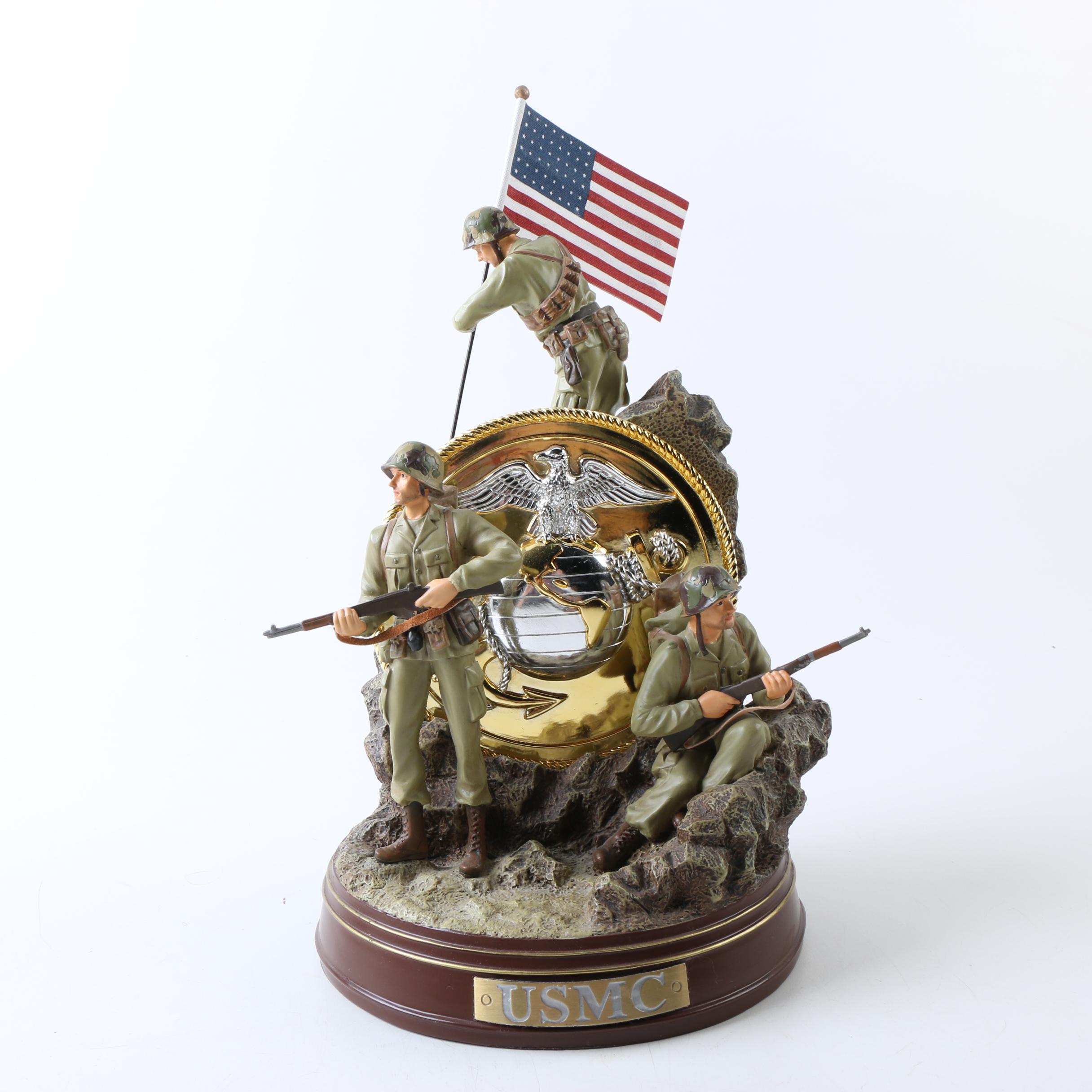 Bradford Exchange "Symbols of Courage" United States Marine Corp Figurine