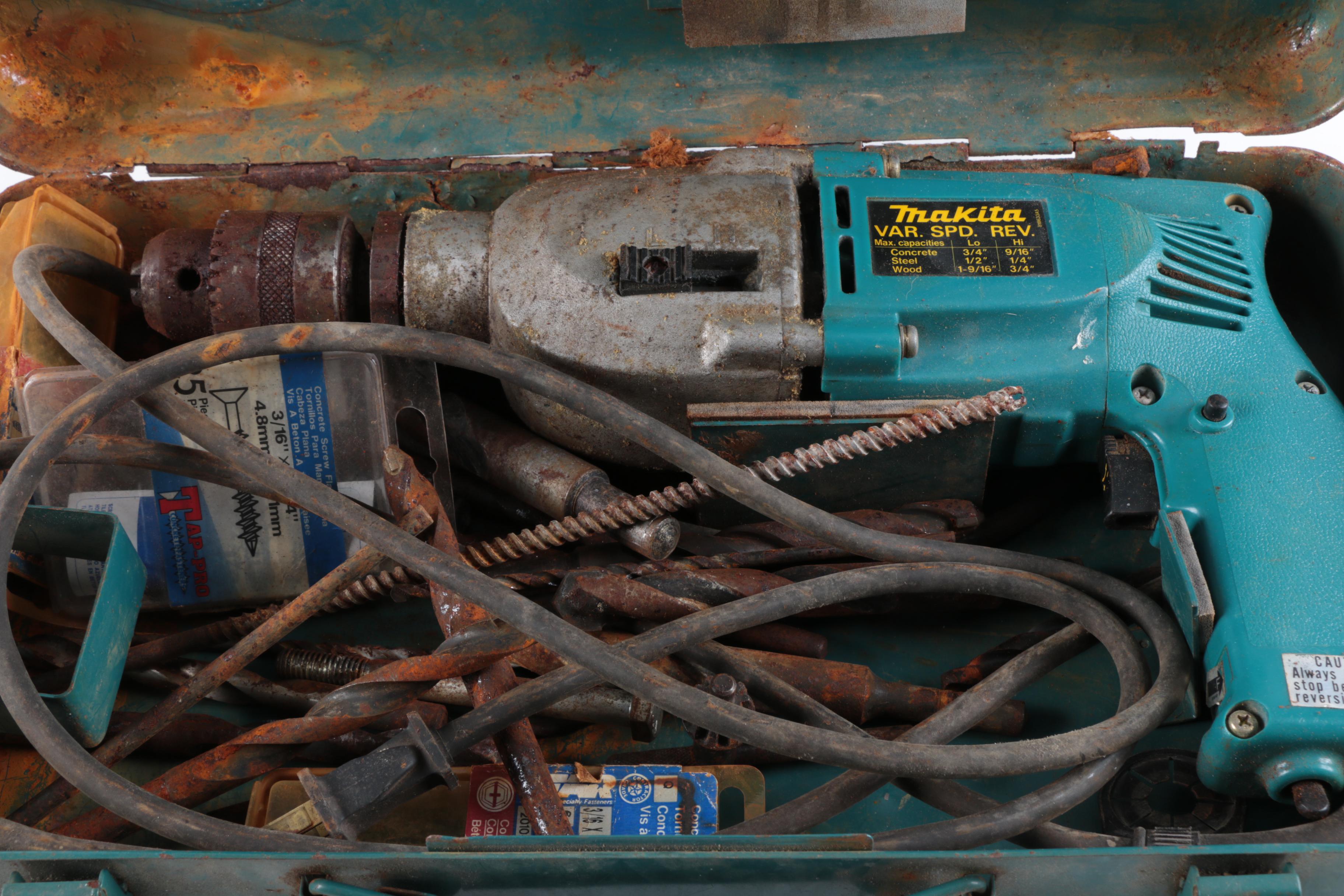 Makita Hammer Drill and Electric 1/4 Sheet Finishing Sander