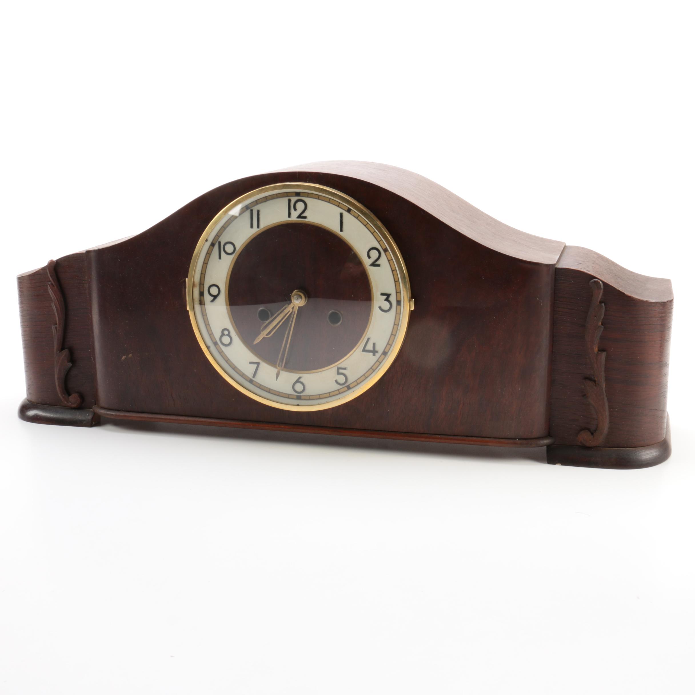 Baduf Art Deco Wood Mantel Clock